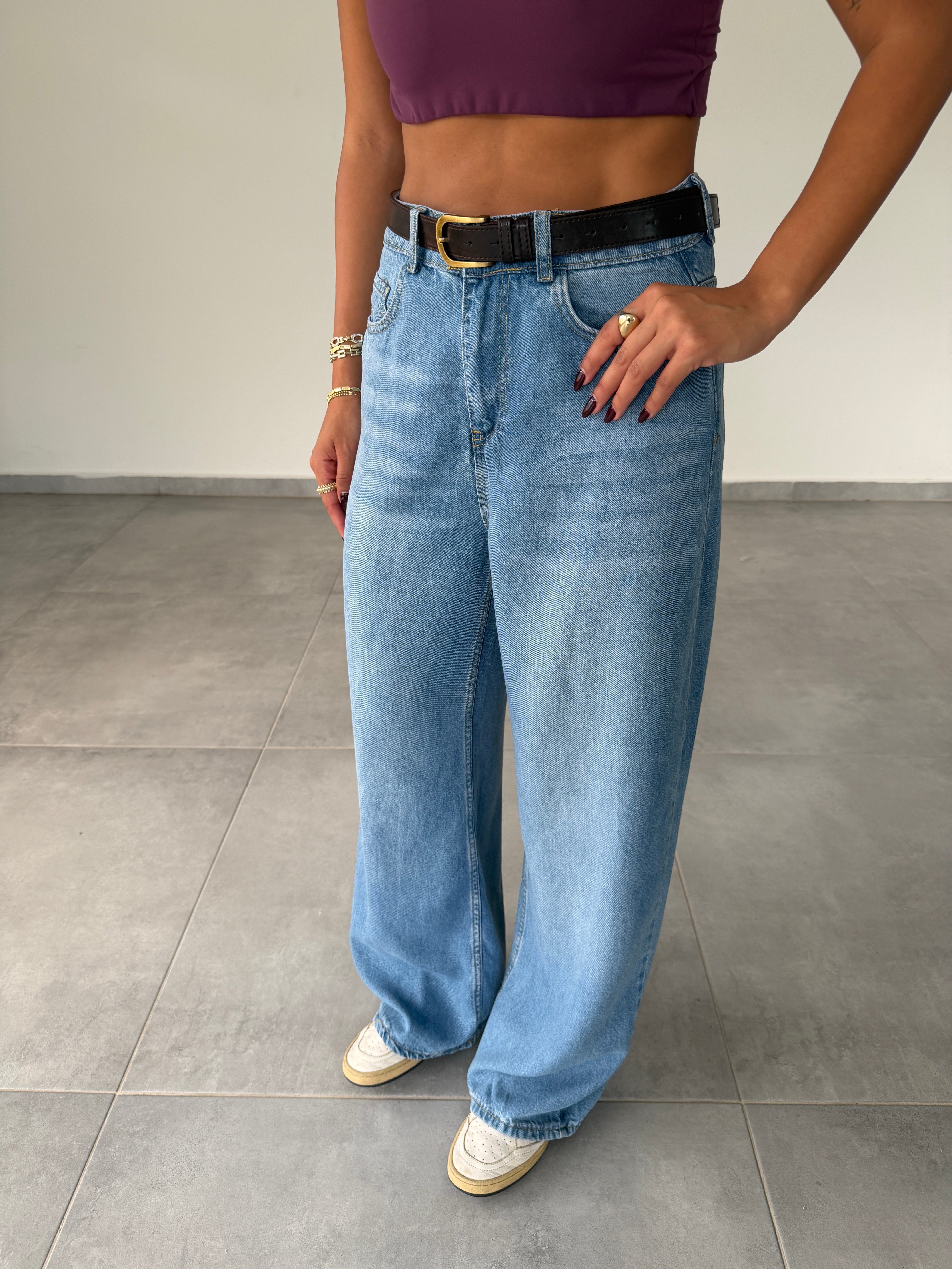 Mavi Tensel Kumaş Jean