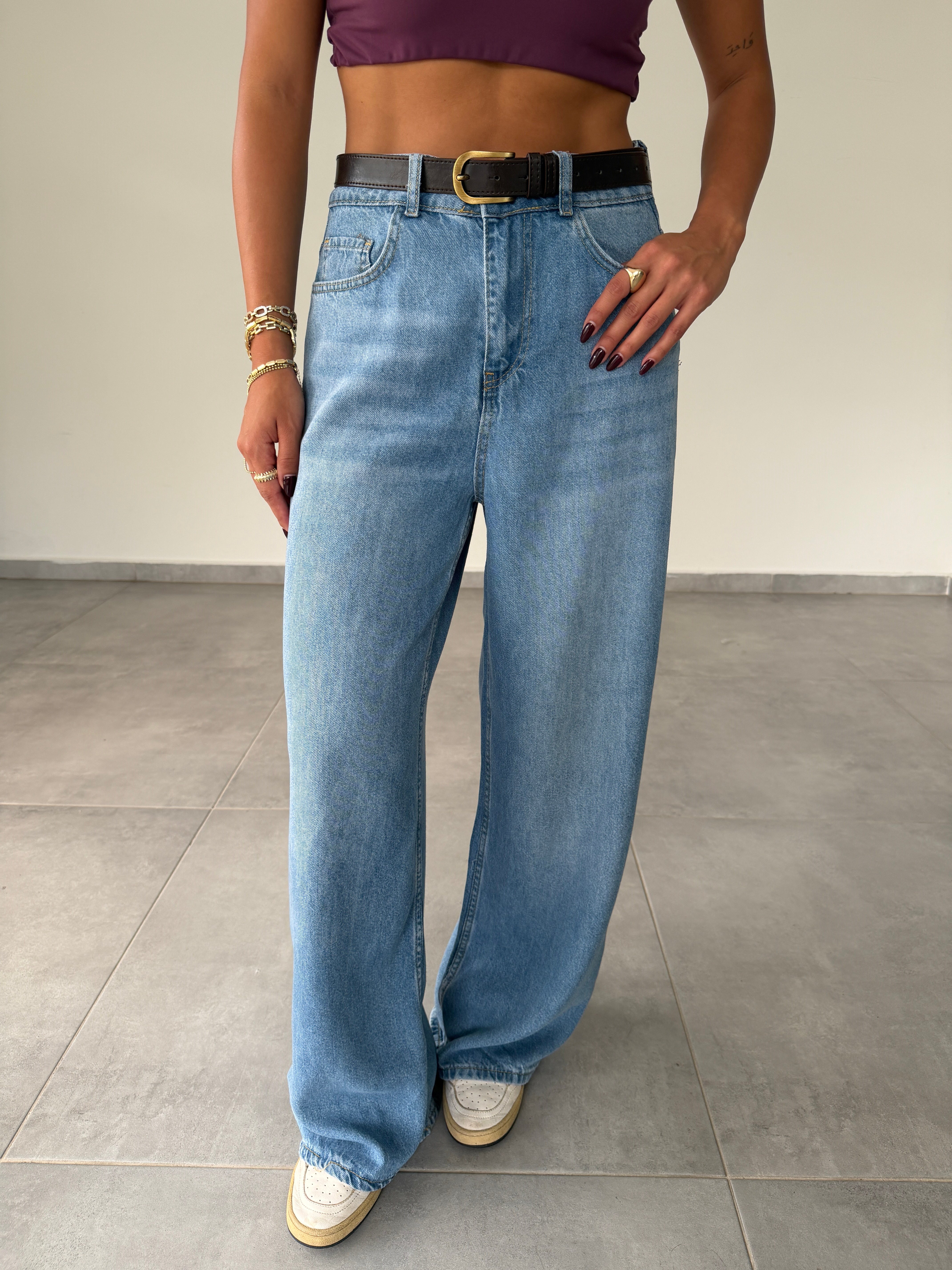 Mavi Tensel Kumaş Jean