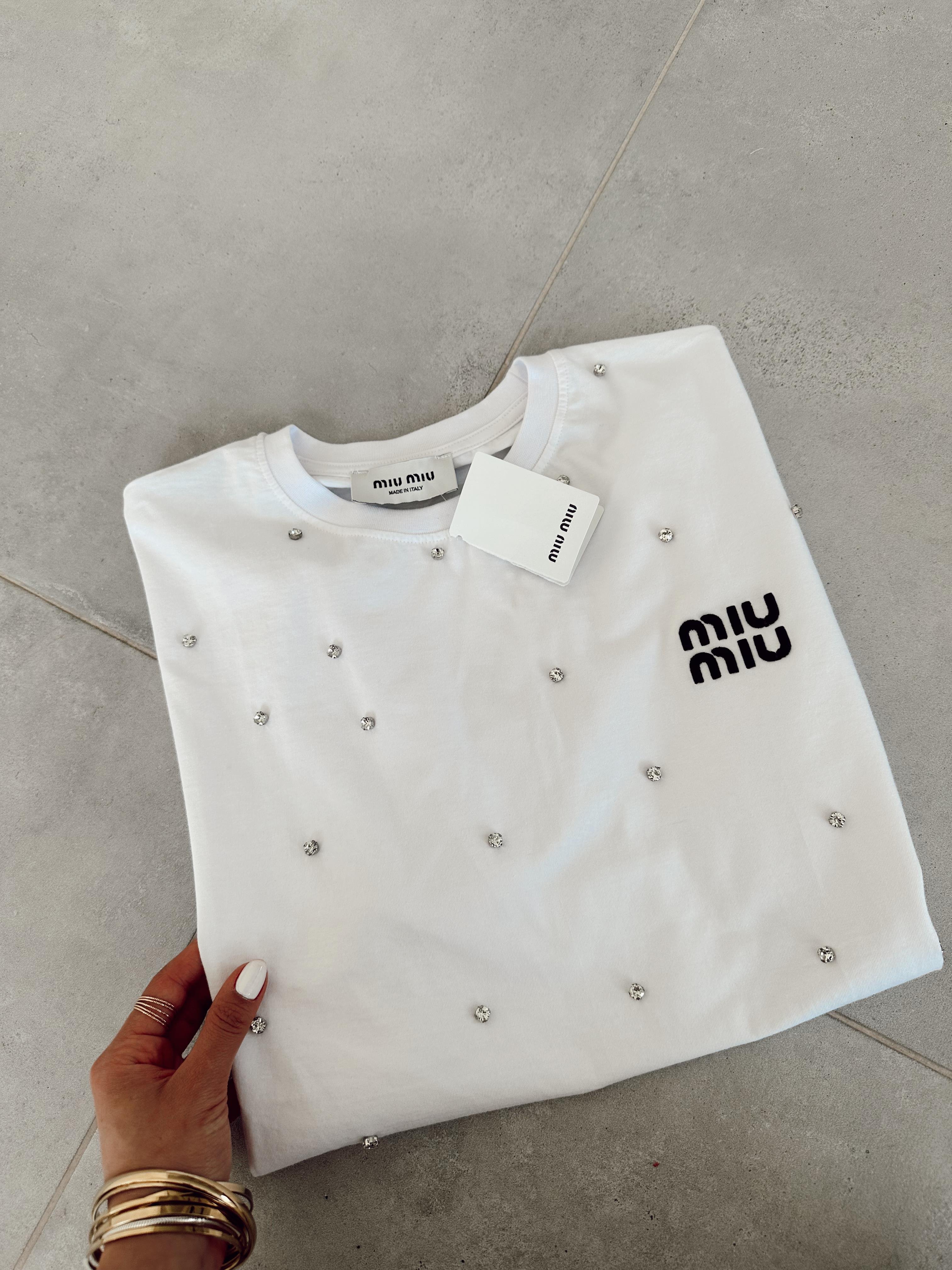 Mi Taşlı İşlemeli Tişört