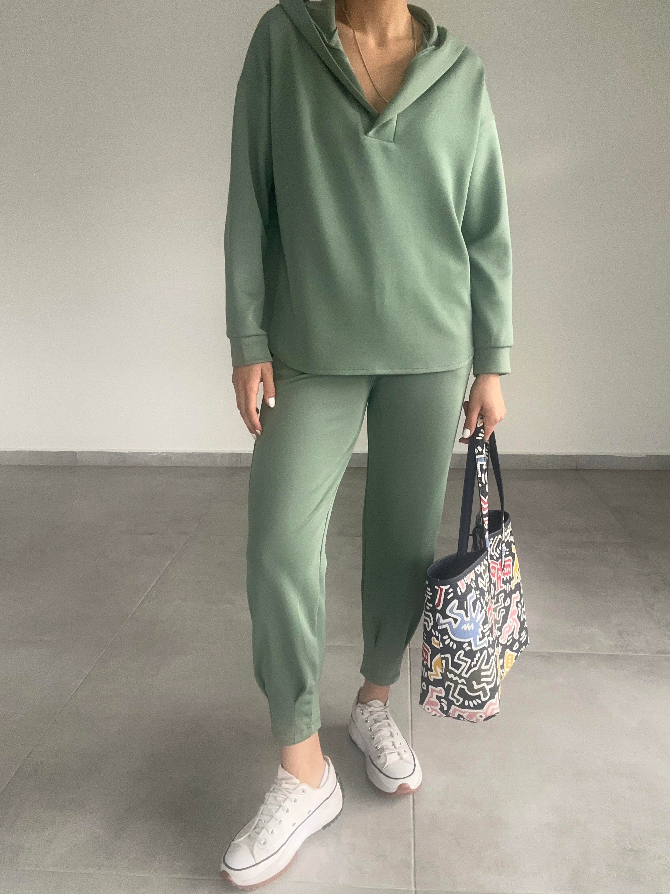 Mint Yeşil Scuba Sweatshirt
