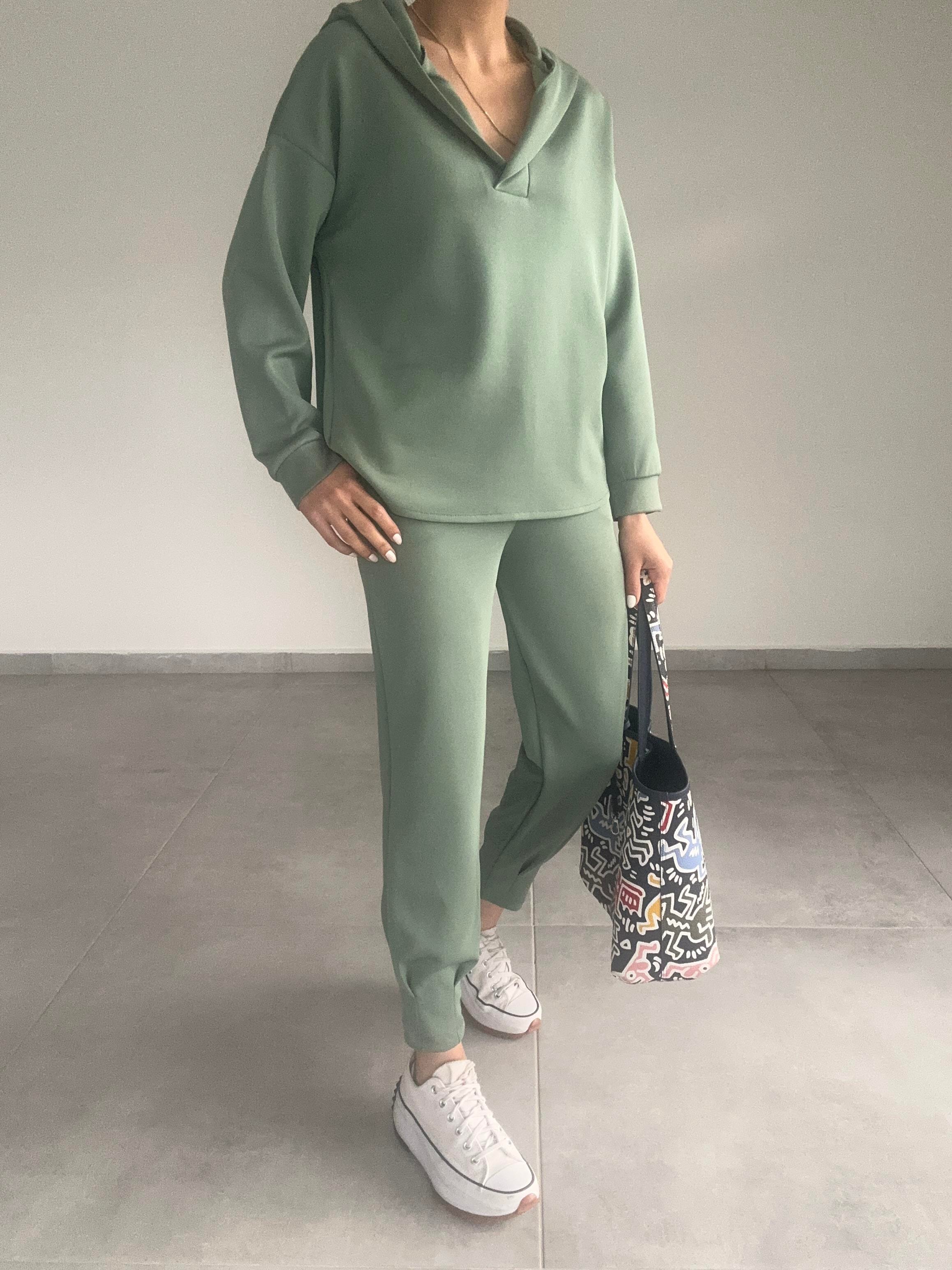 Mint Yeşil Scuba Sweatshirt