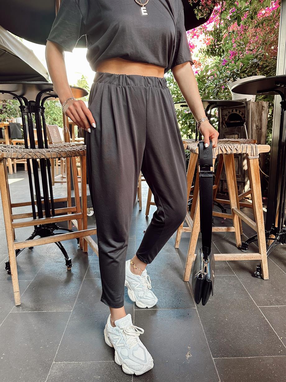 Modal Kumaş Siyah Eşofman