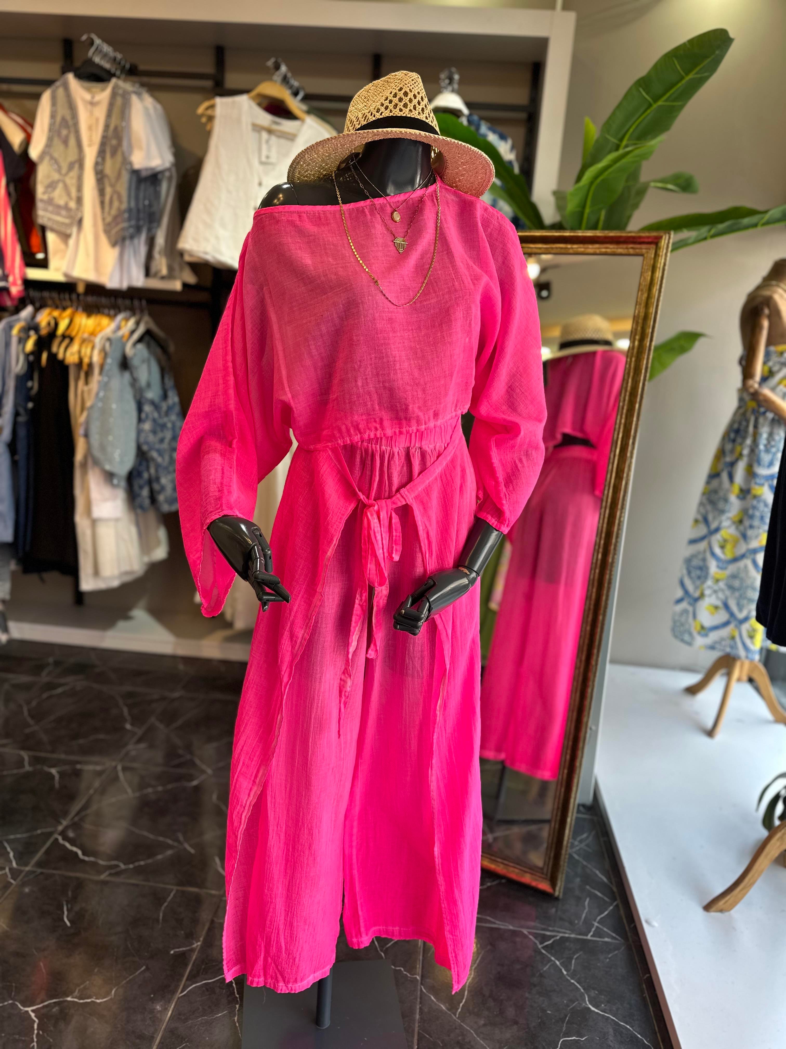 Neon Pembe Datça Bluz