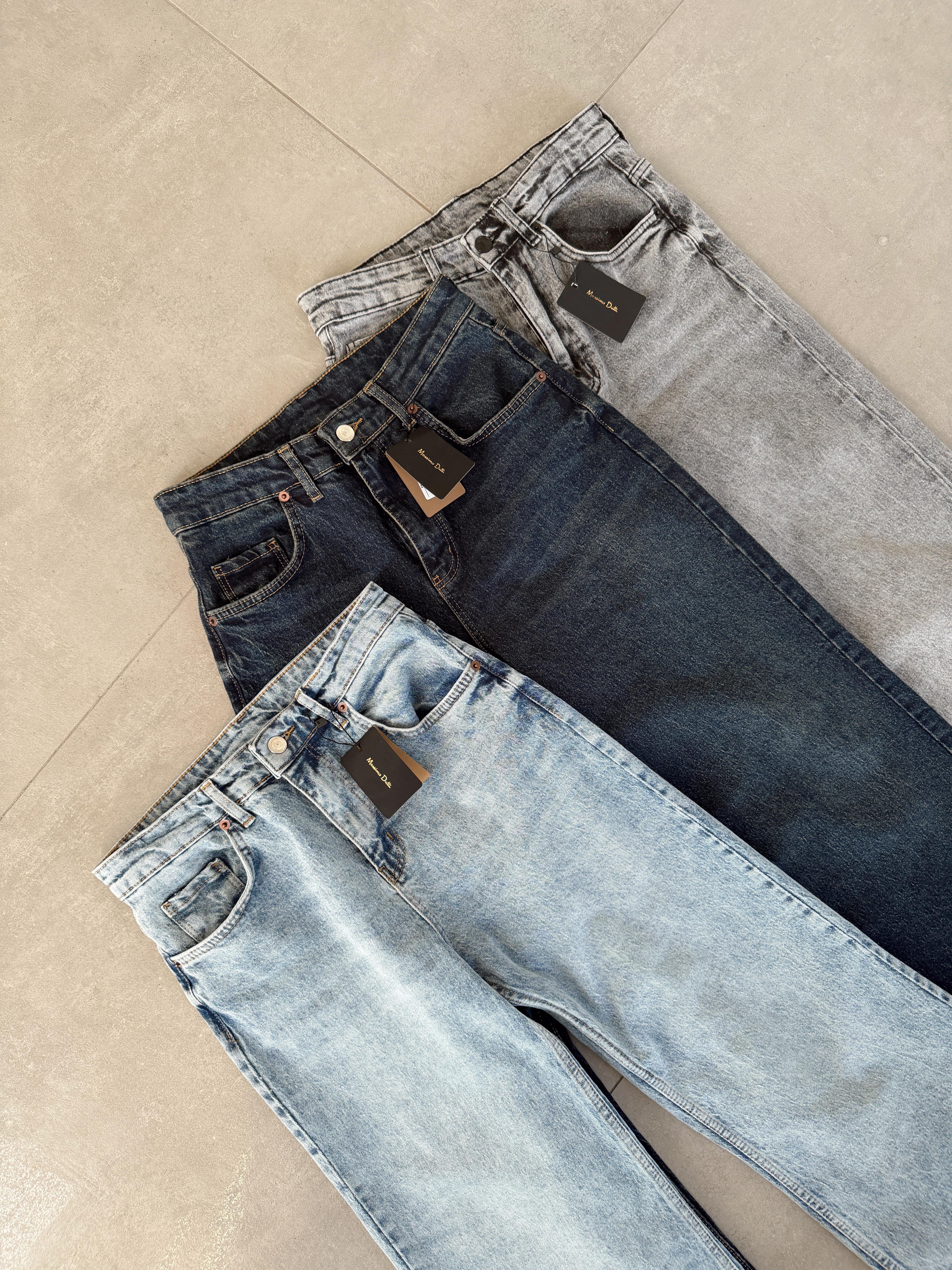 Orta Mavi Wideleg Jean