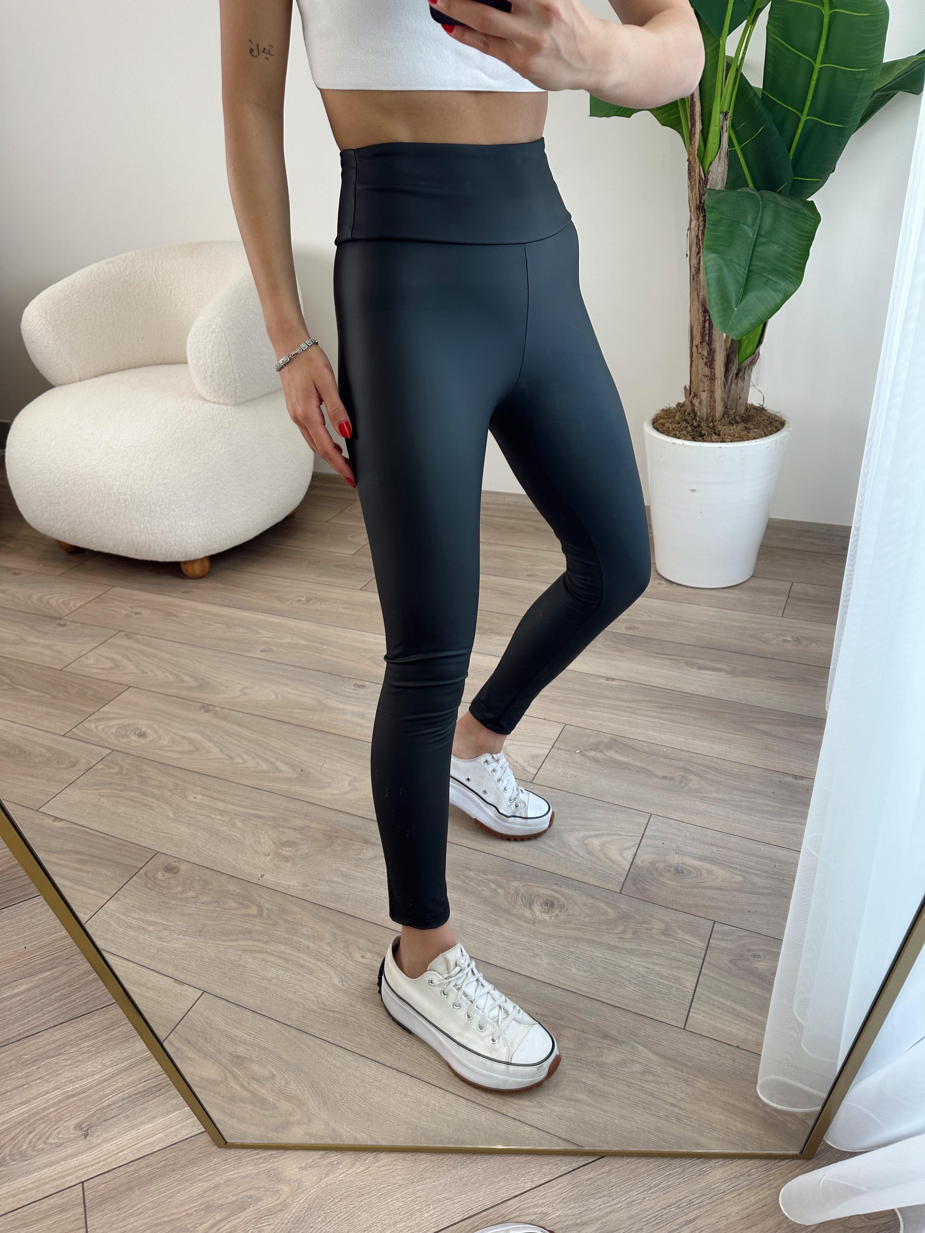 Oslo Fit Mat Deri Tayt