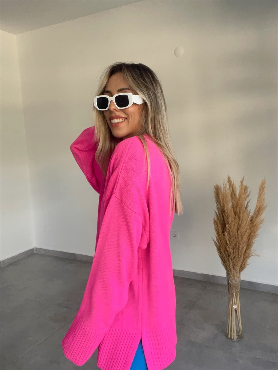 Oversize Basic Kazak Fuşya