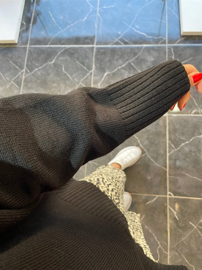 Oversize Basic Kazak Siyah