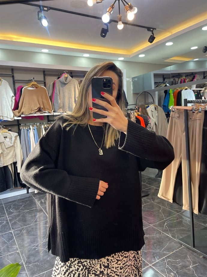 Oversize Basic Kazak Siyah