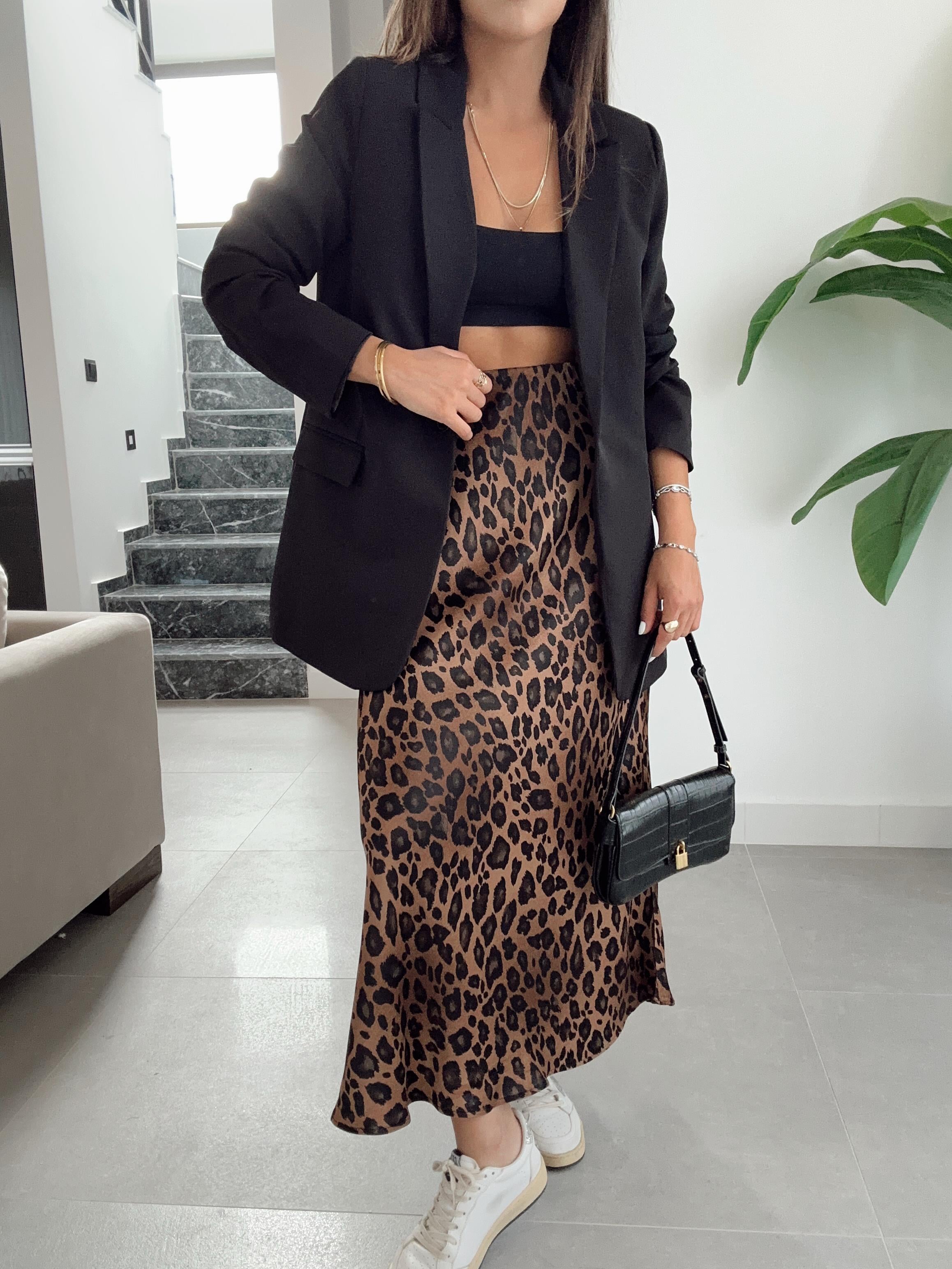 Oversize Siyah Tek Düğmeli Ceket