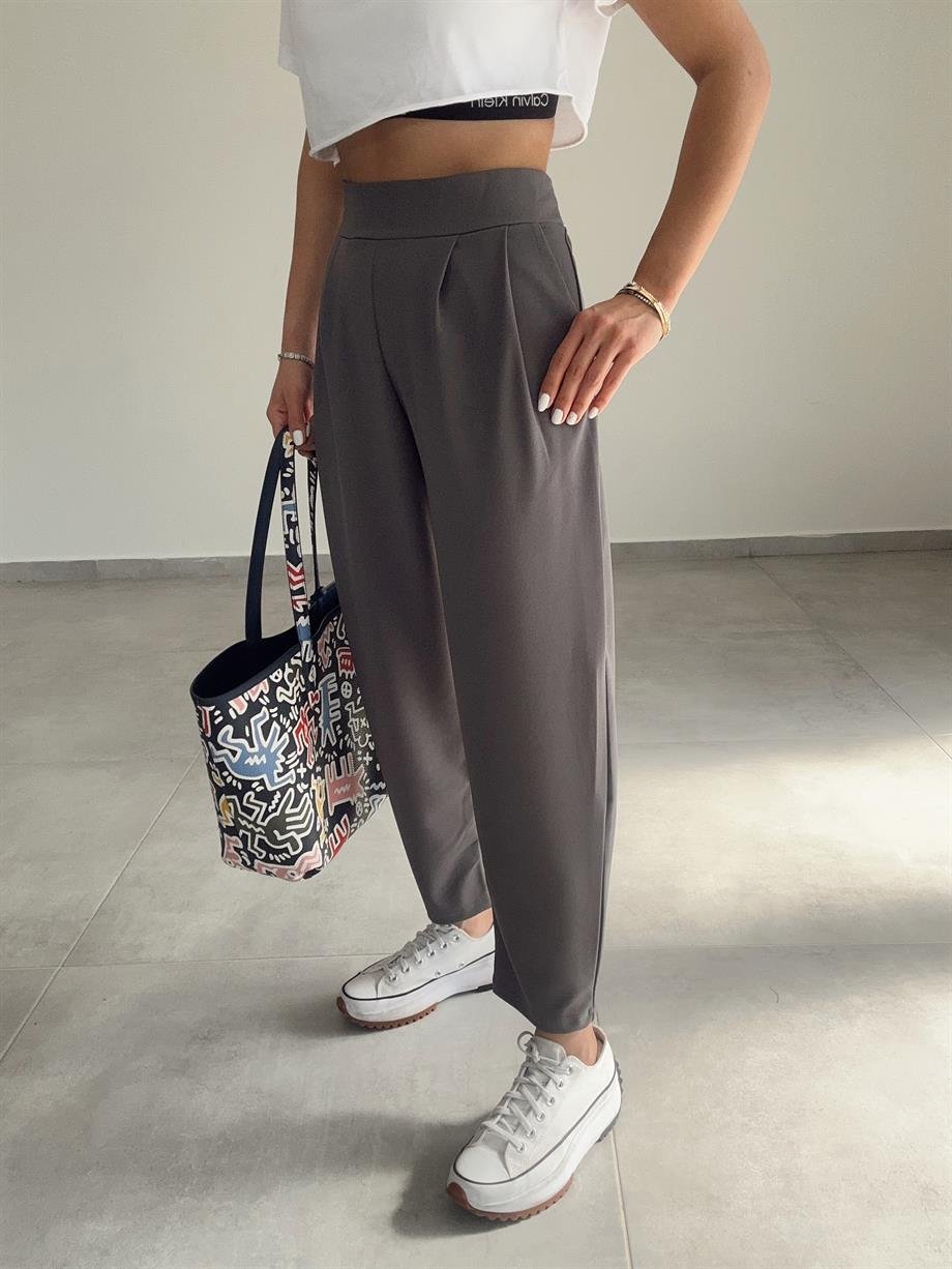 Özel Üretim Bombeli Antrasit Pantolon