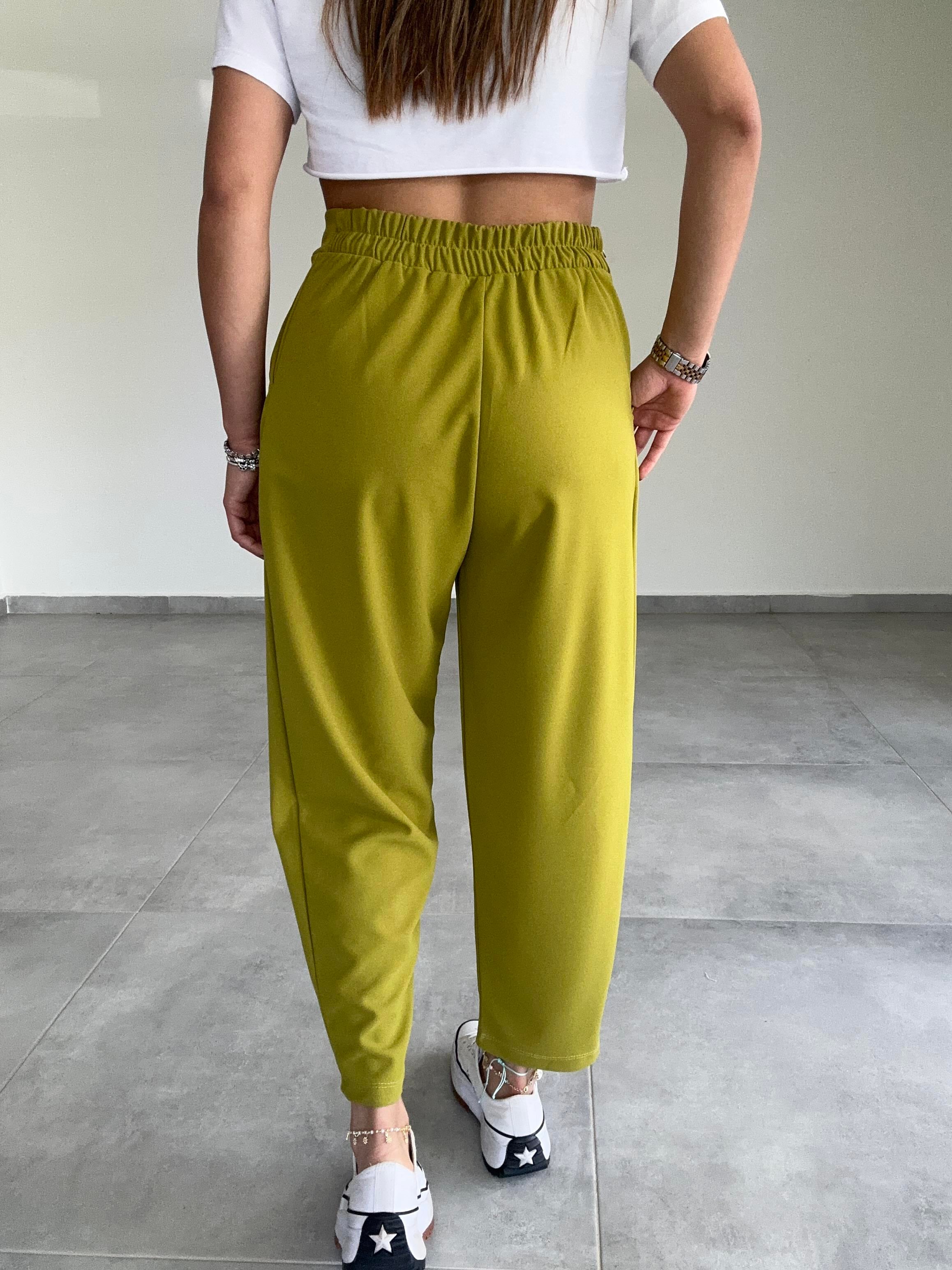 Özel Üretim Bombeli Olive Pantolon