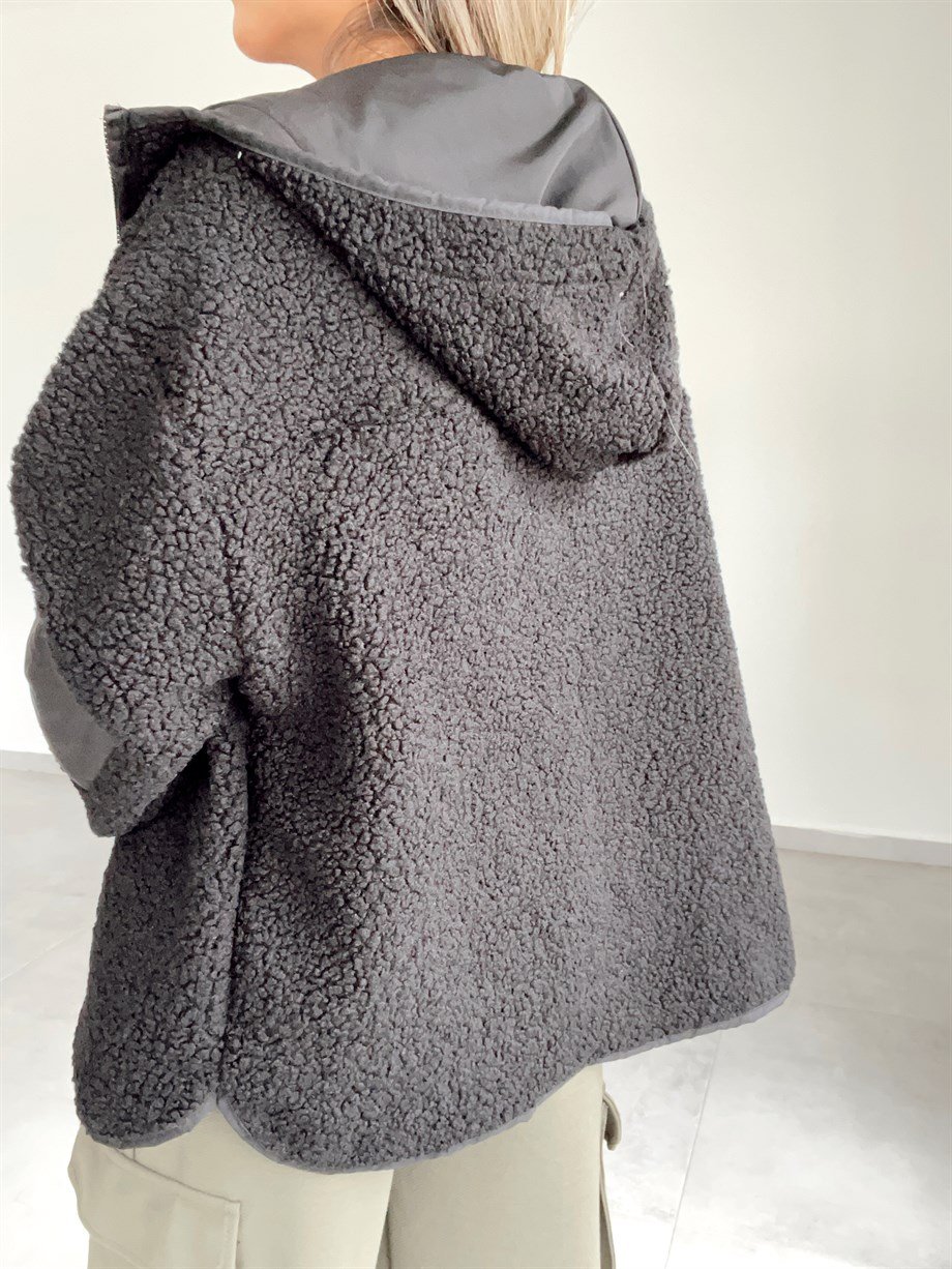 Peluş Siyah Ceket