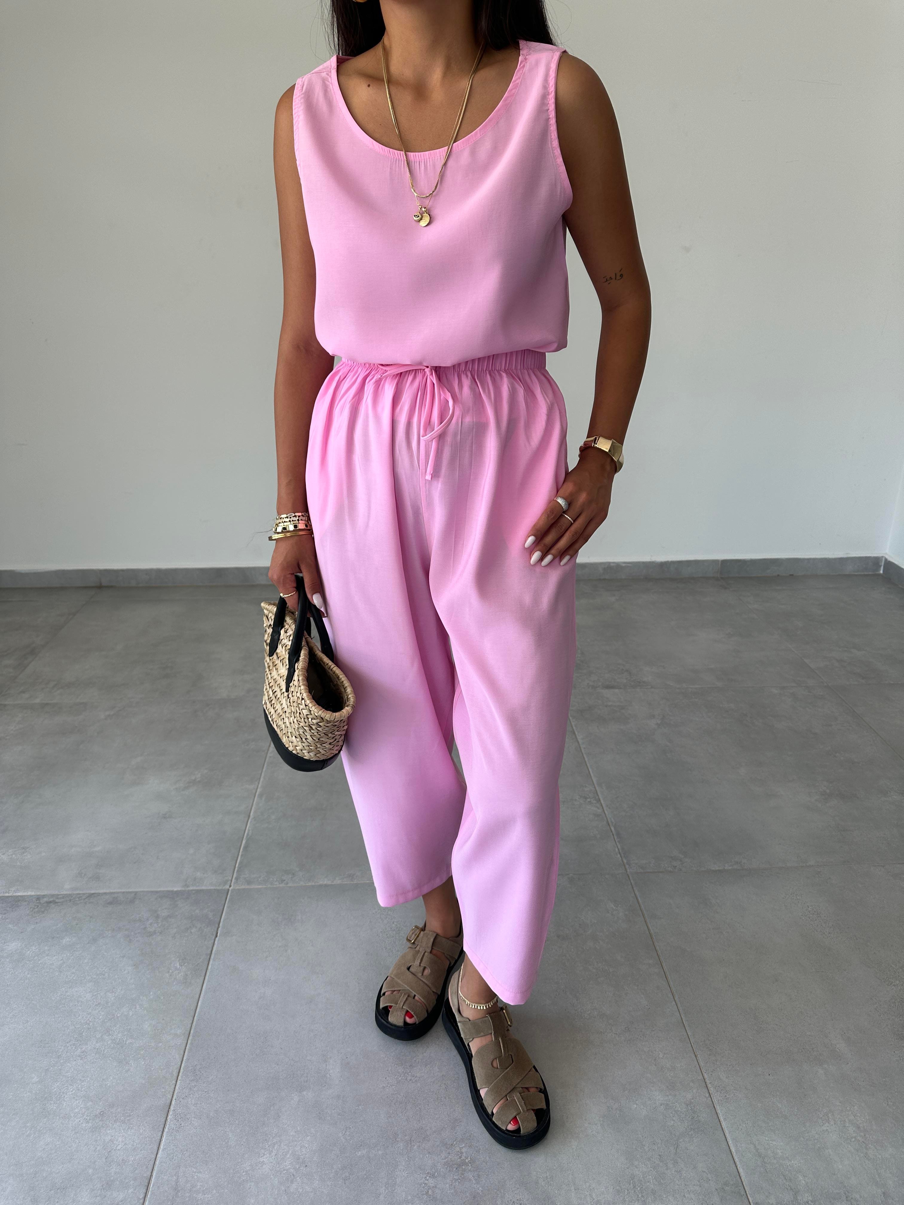 Pembe Modal Atlet Pantolon Takım