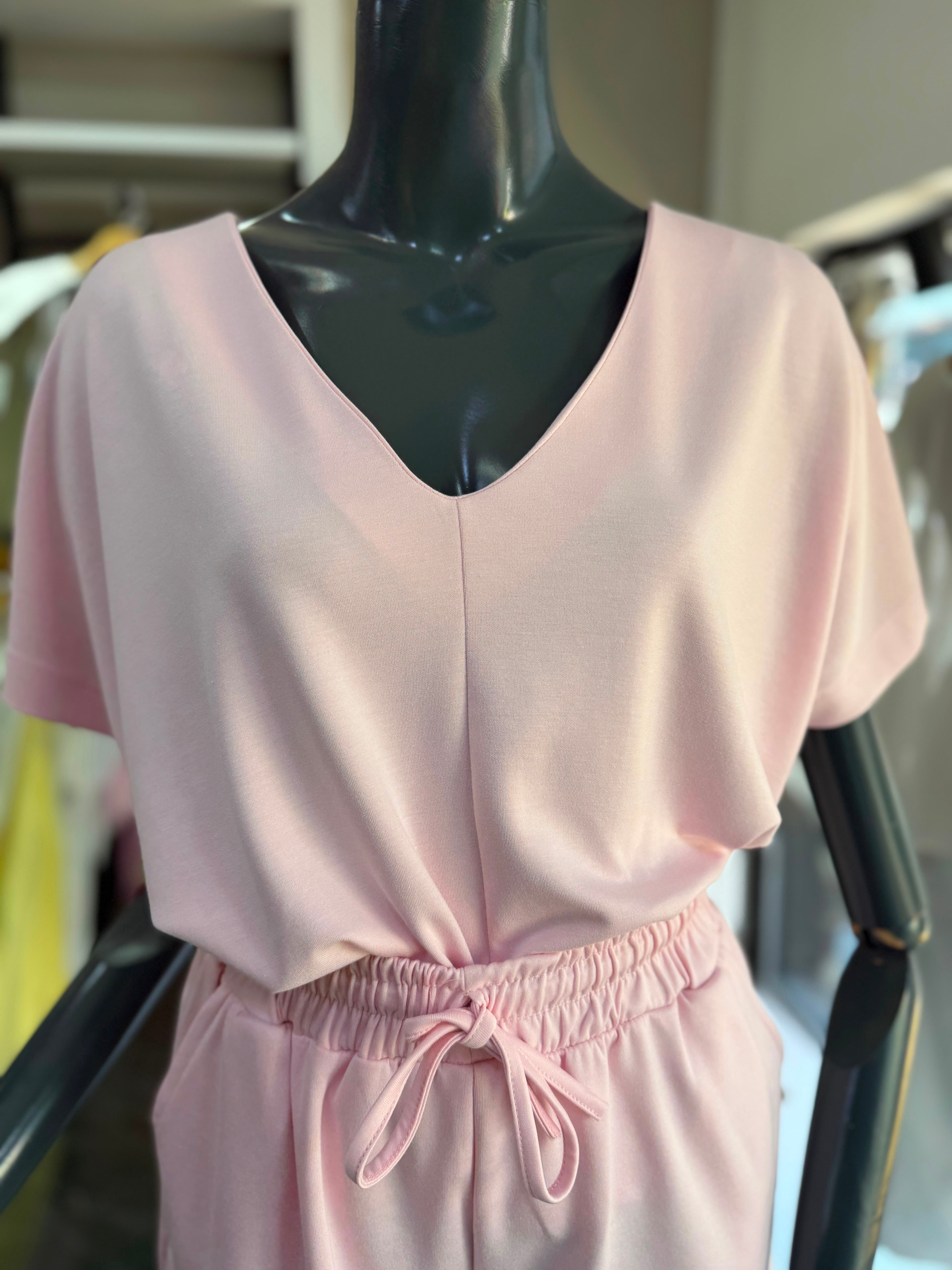 Pembe Modal Şortlu Tshirt Takım