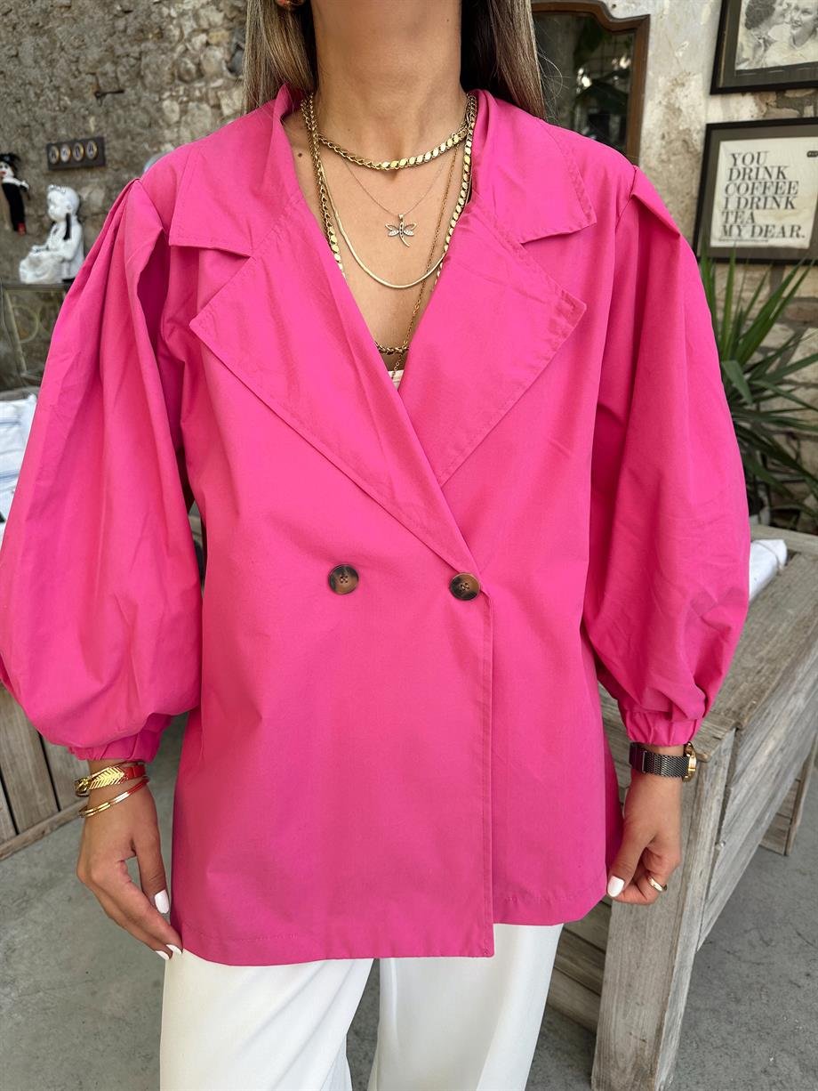 Pembe Oversize Ceket