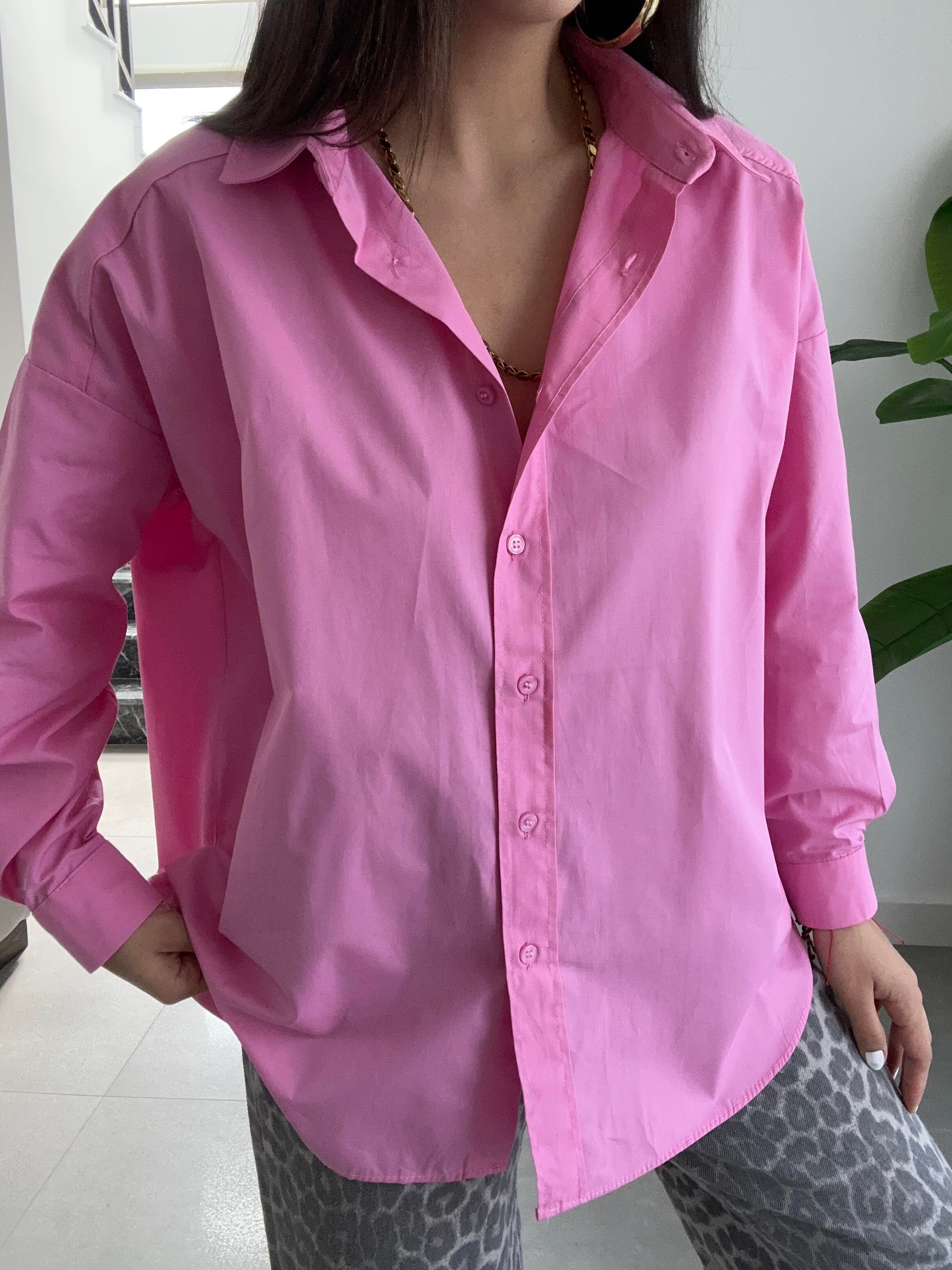 Pembe Poplin Gömlek