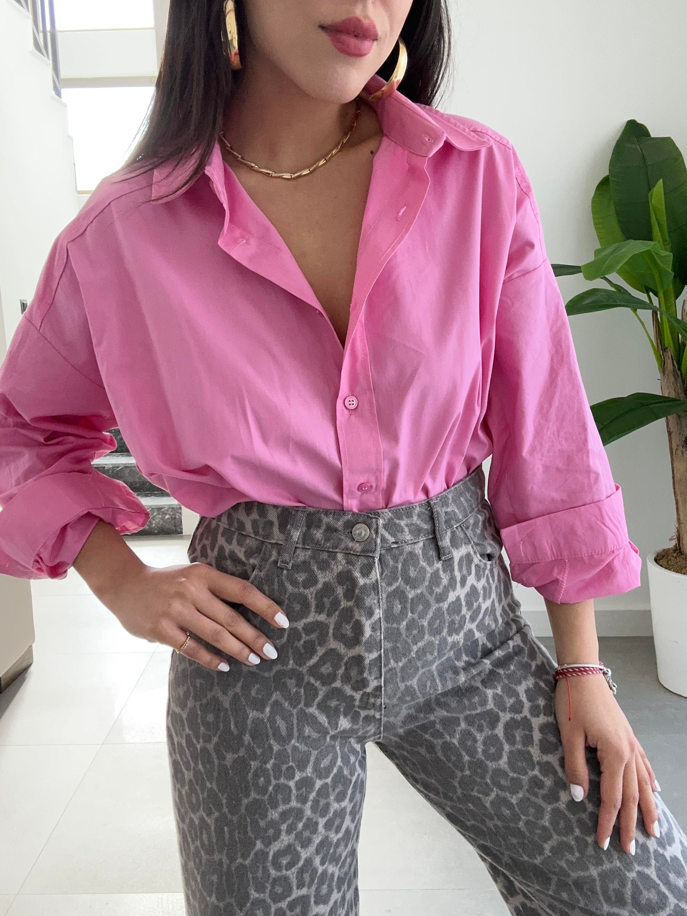 Pembe Poplin Gömlek