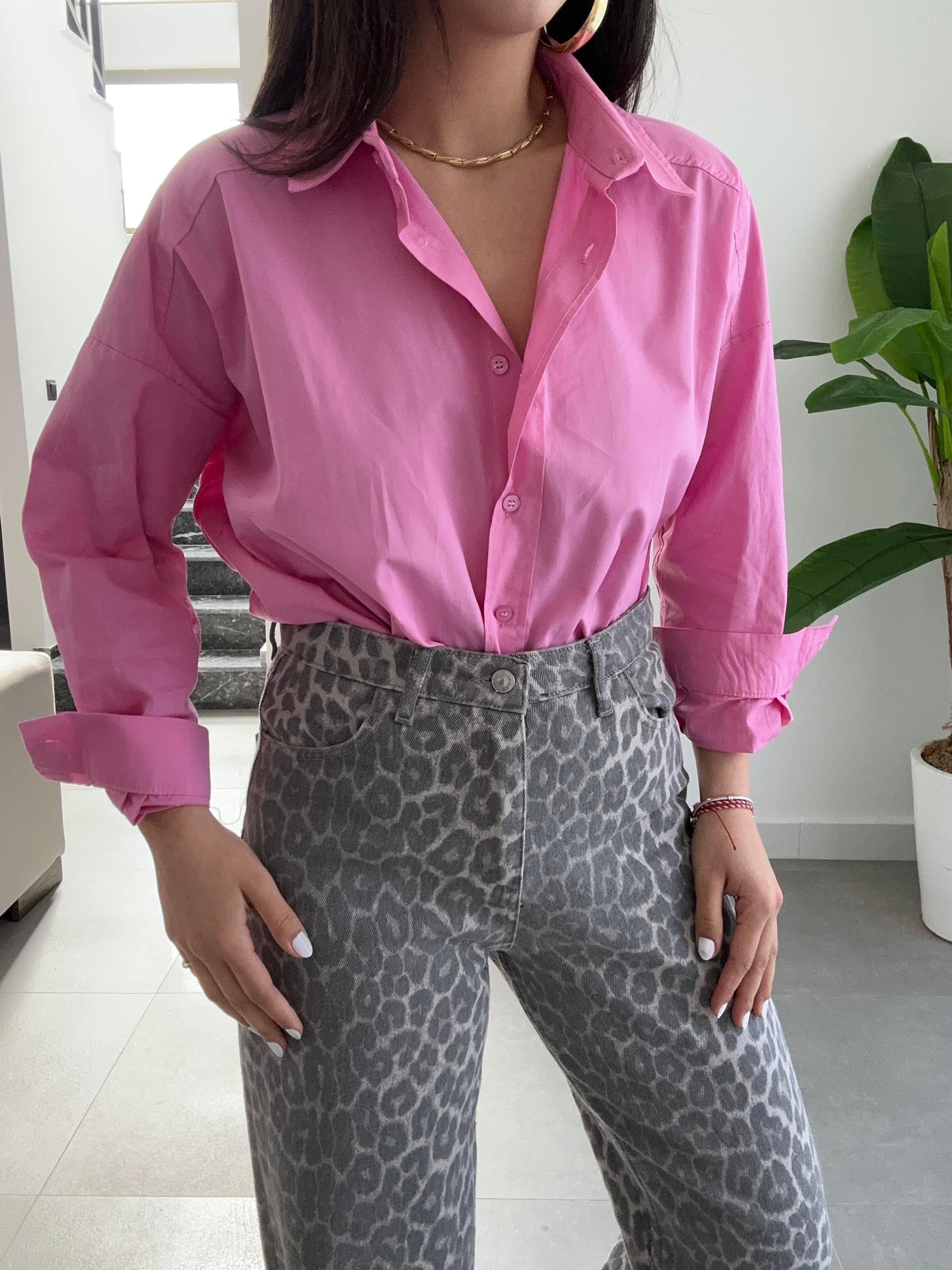 Pembe Poplin Gömlek