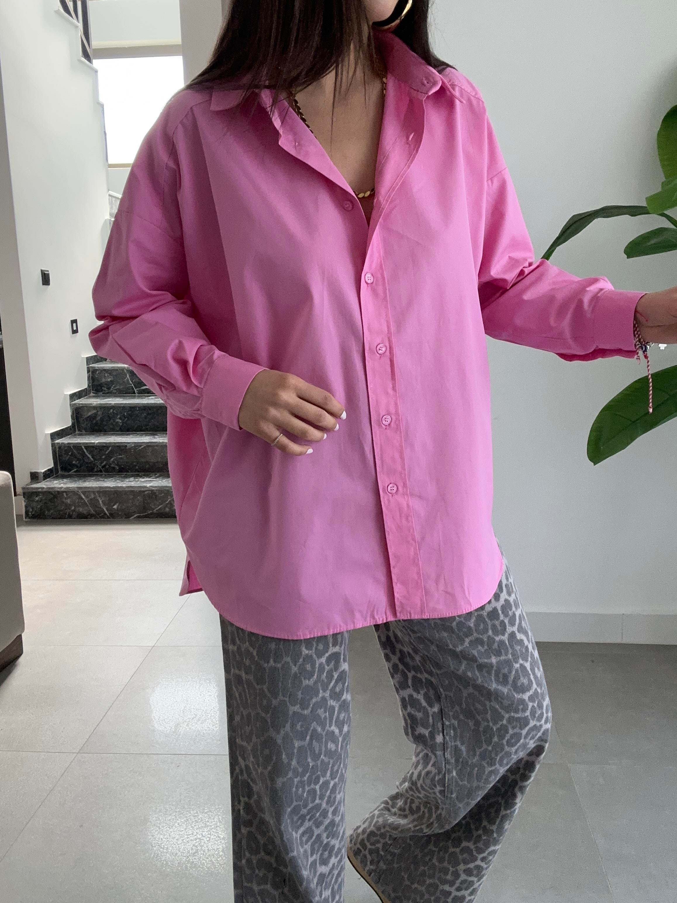 Pembe Poplin Gömlek