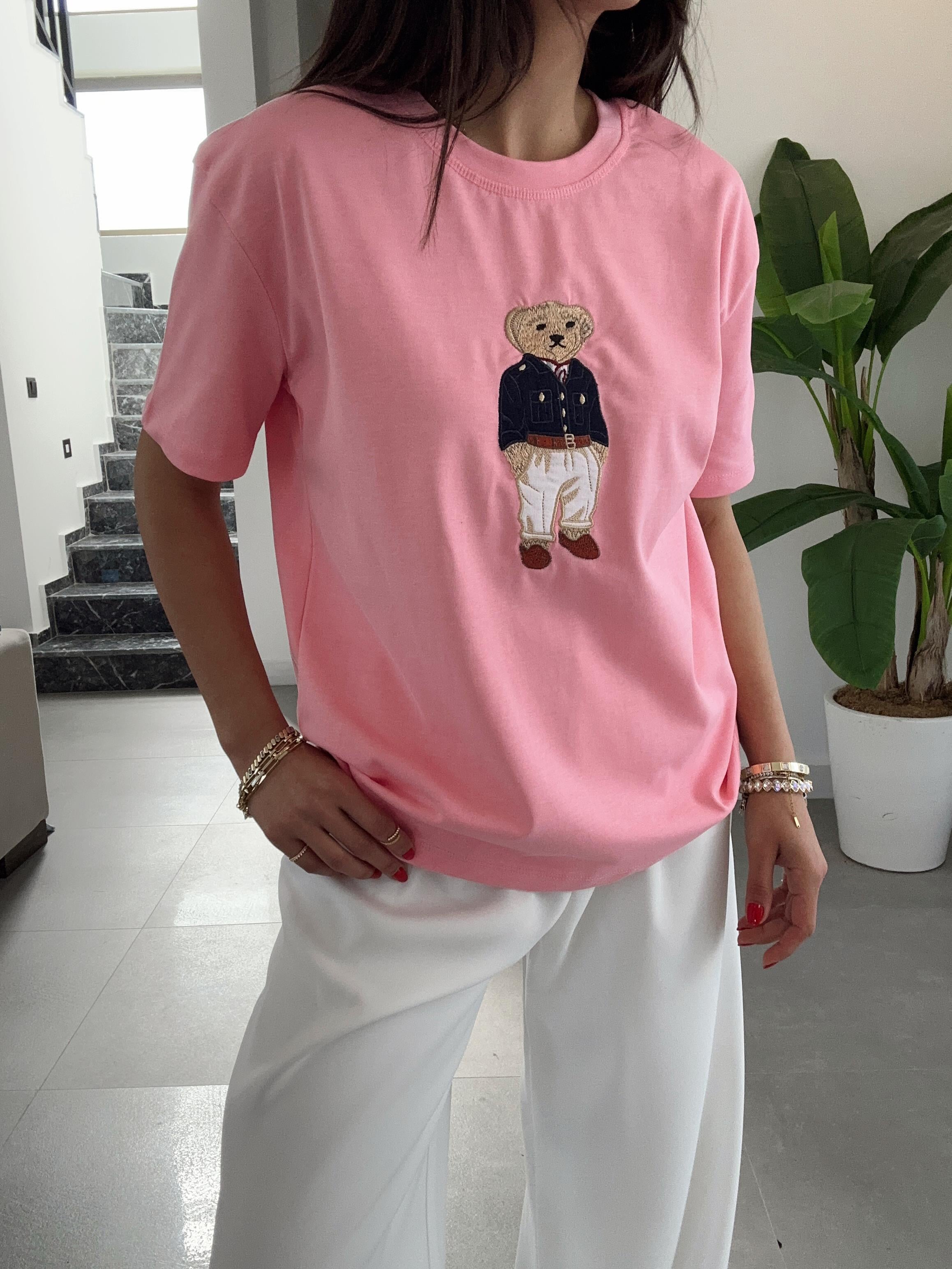 Pembe Teddy Basic Tişört