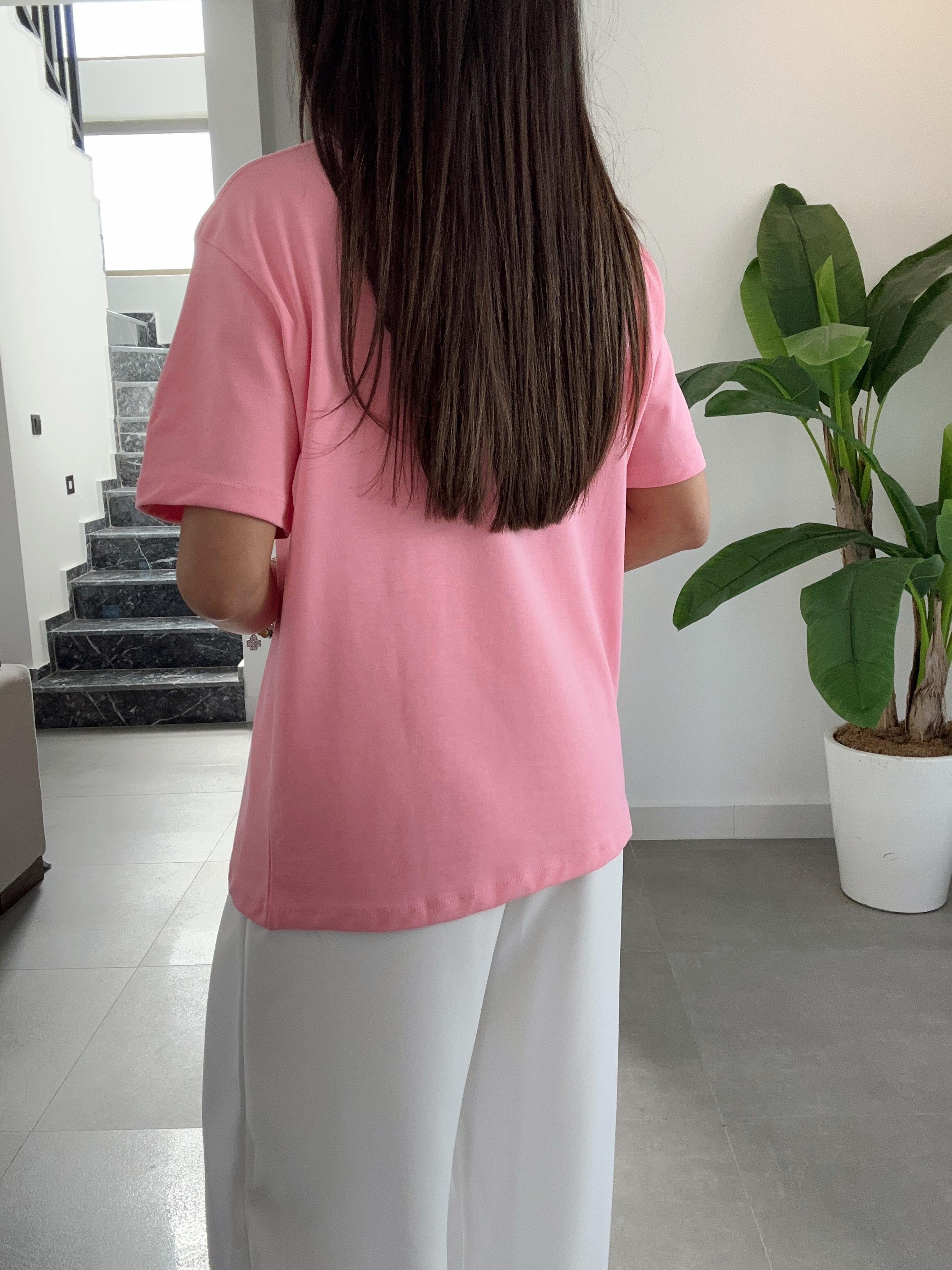 Pembe Teddy Basic Tişört