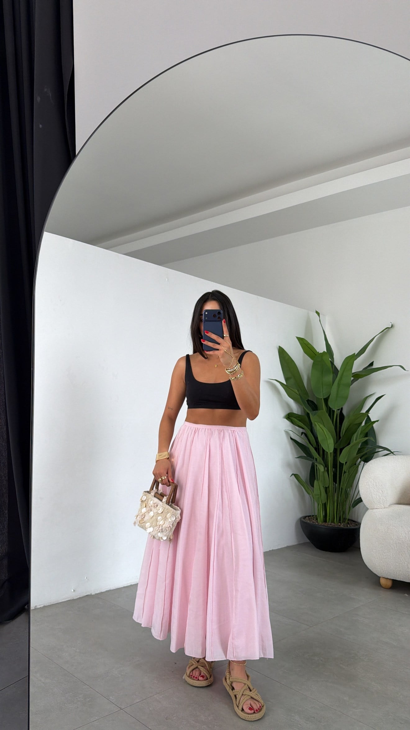 Pembe Tensel Etek