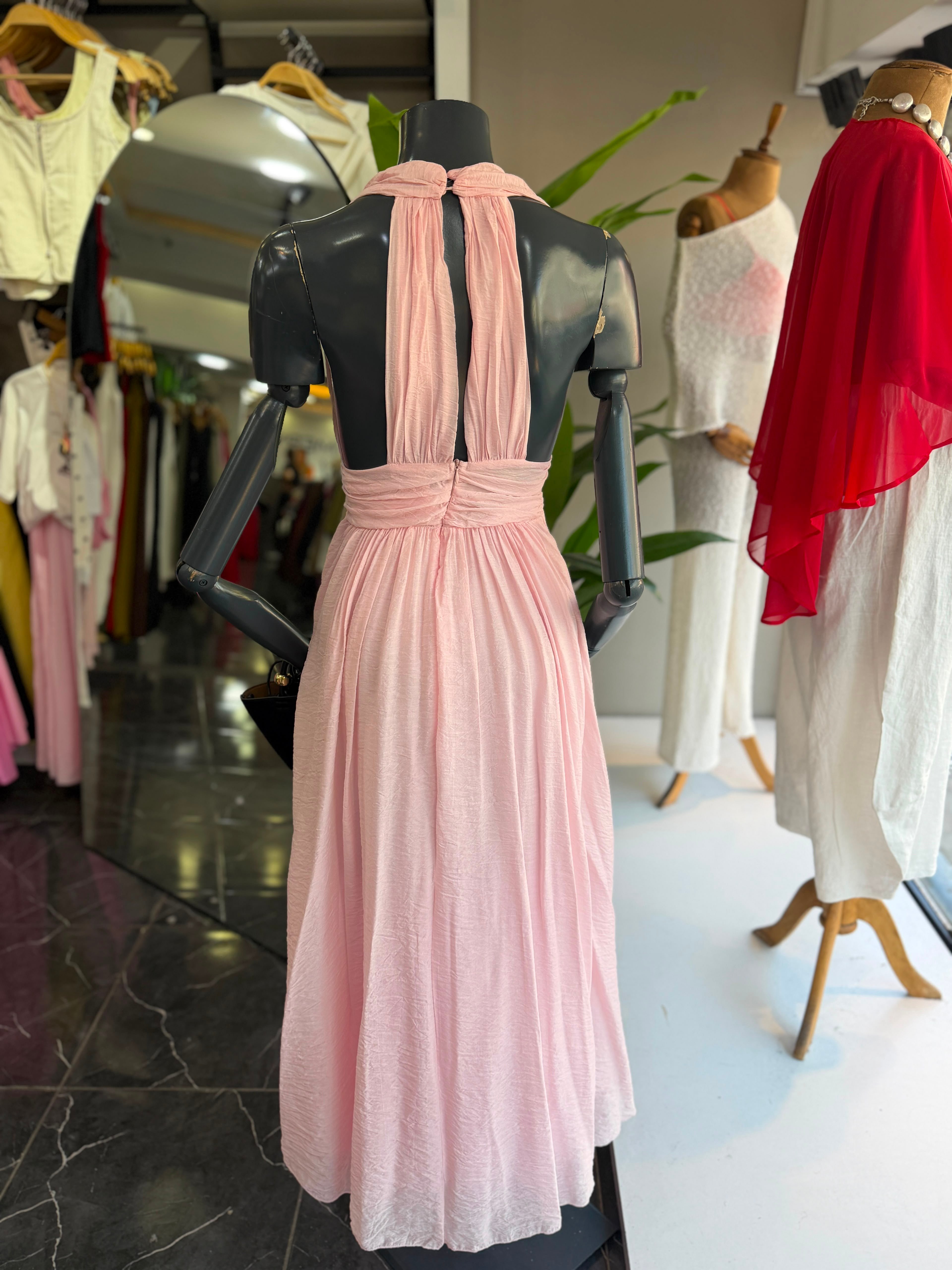 Pembe Tokalı Elbise