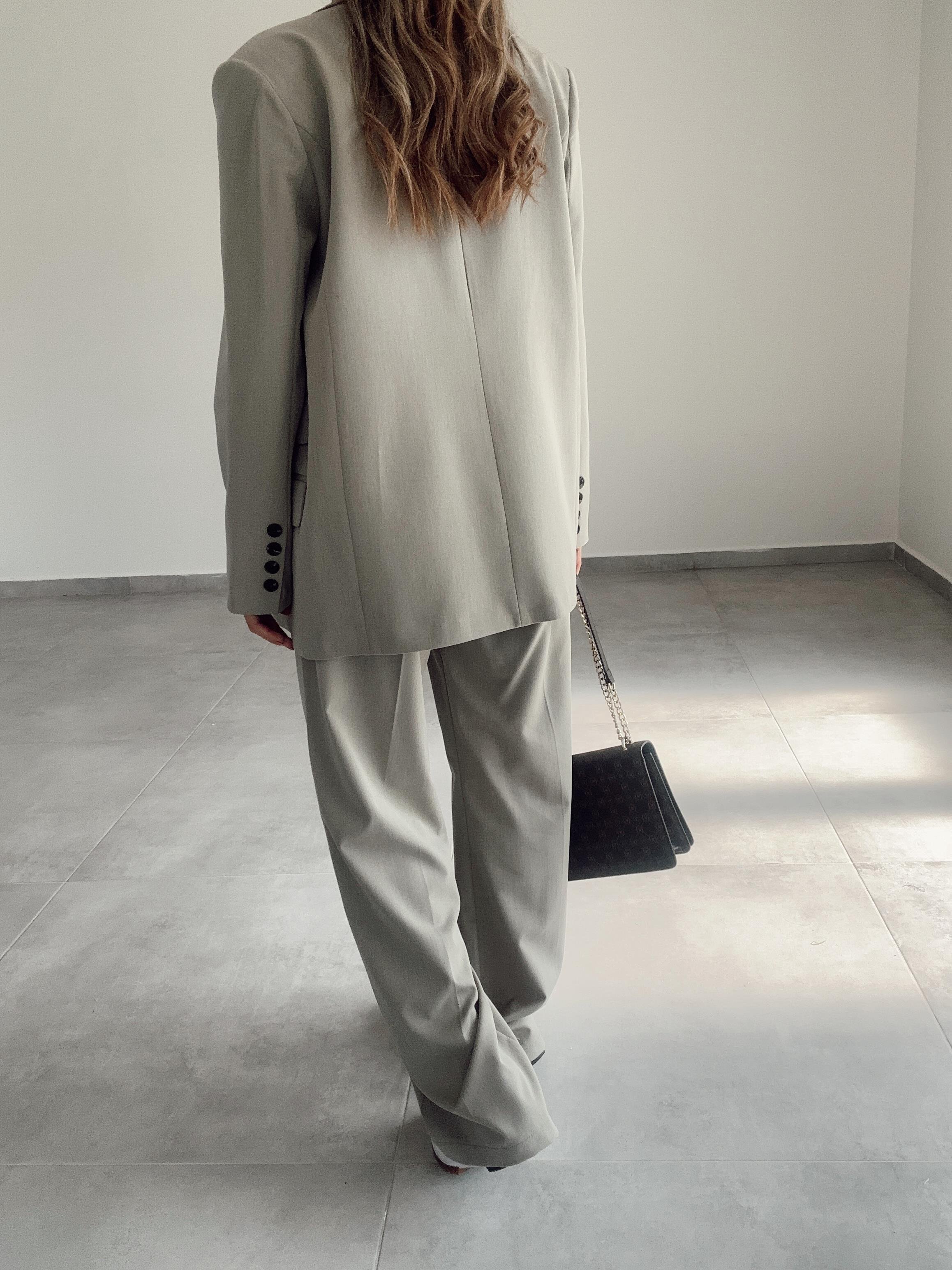 Poliviskon Haki Blazer Ceket