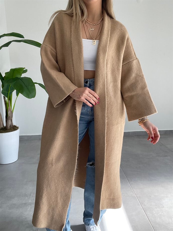Salaş Camel Triko Hırka