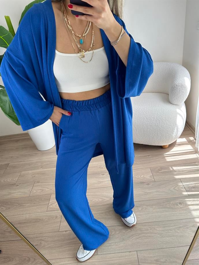 Sax Bürümcük Kimono Takım