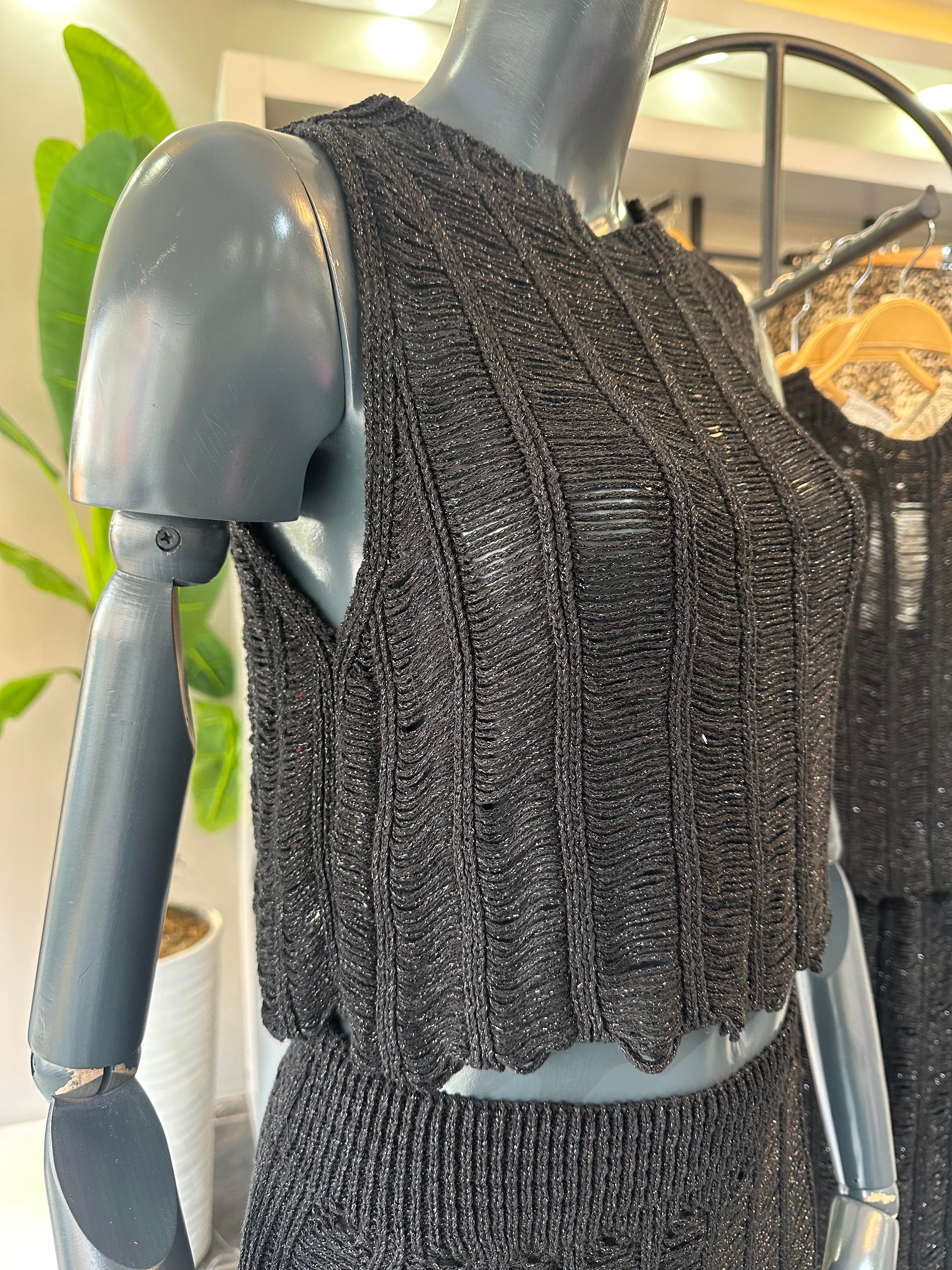 Siyah Ajurlu Triko Atlet