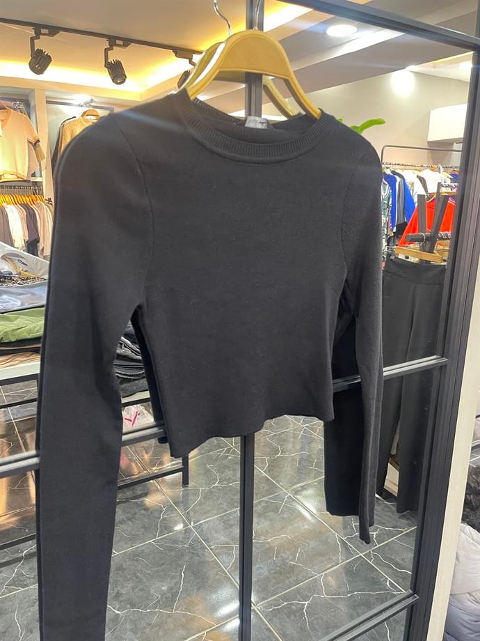 Siyah Basic Triko Kazak