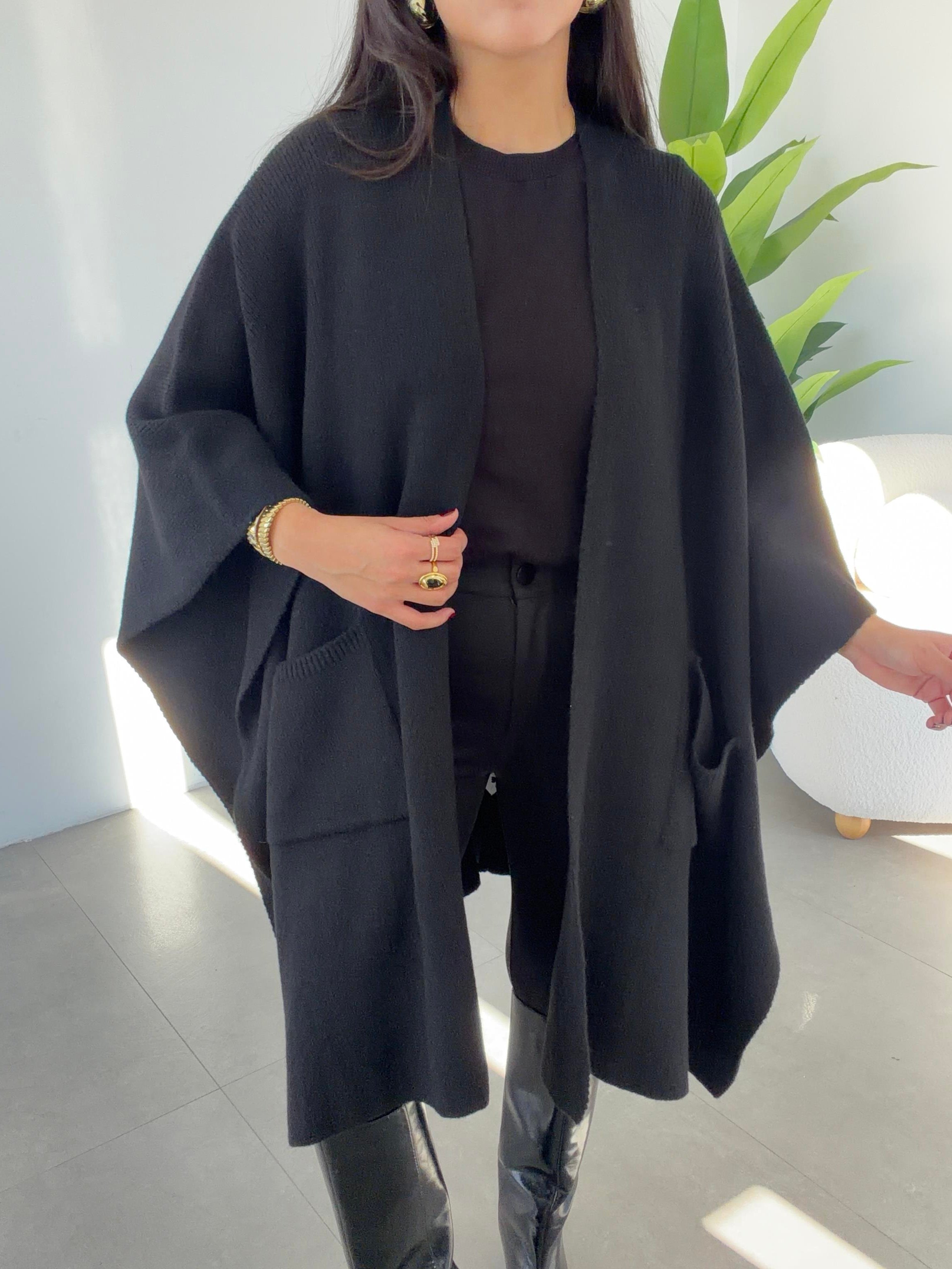 Siyah Cepli Triko Panço