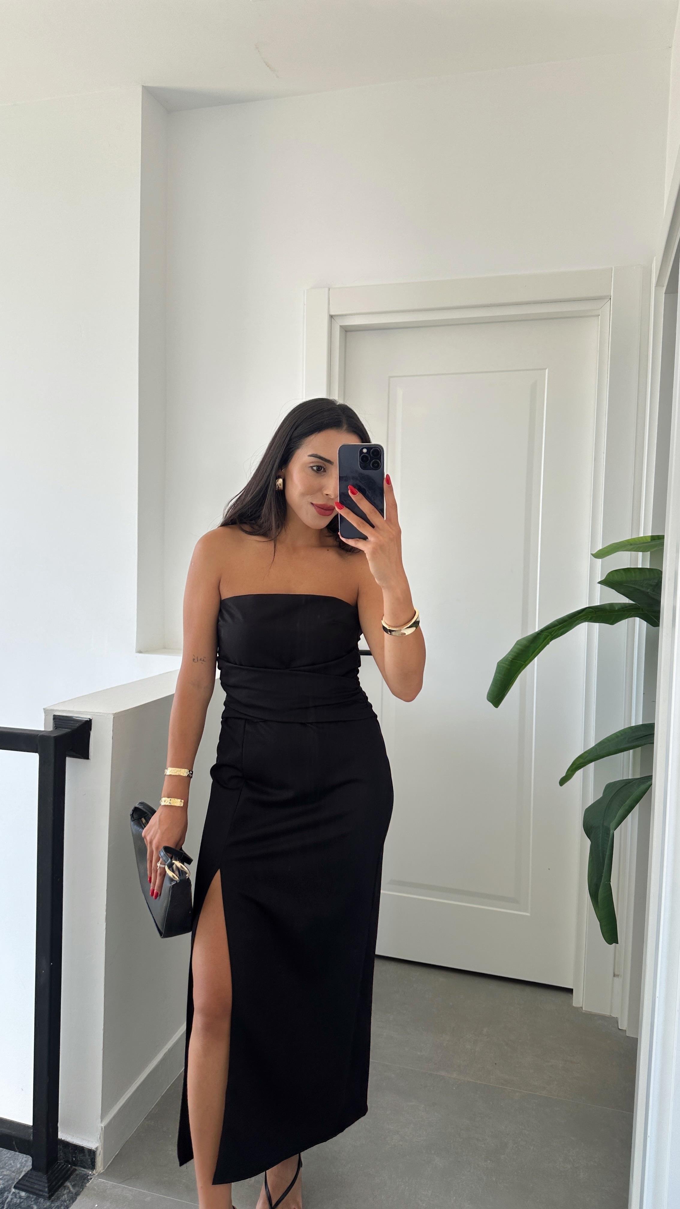 Siyah Erg Atanay Elbise