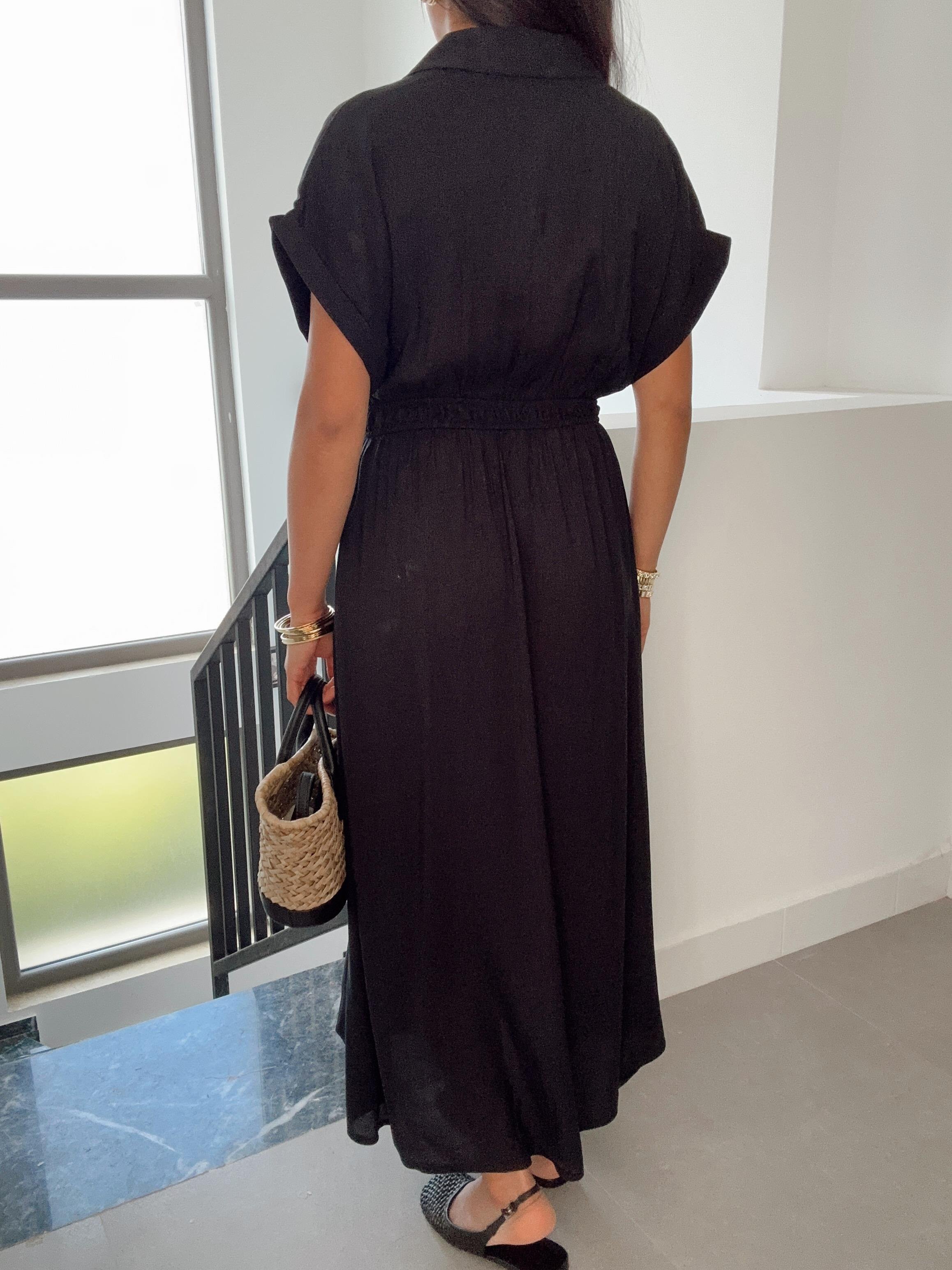 Siyah Gömlek Elbise