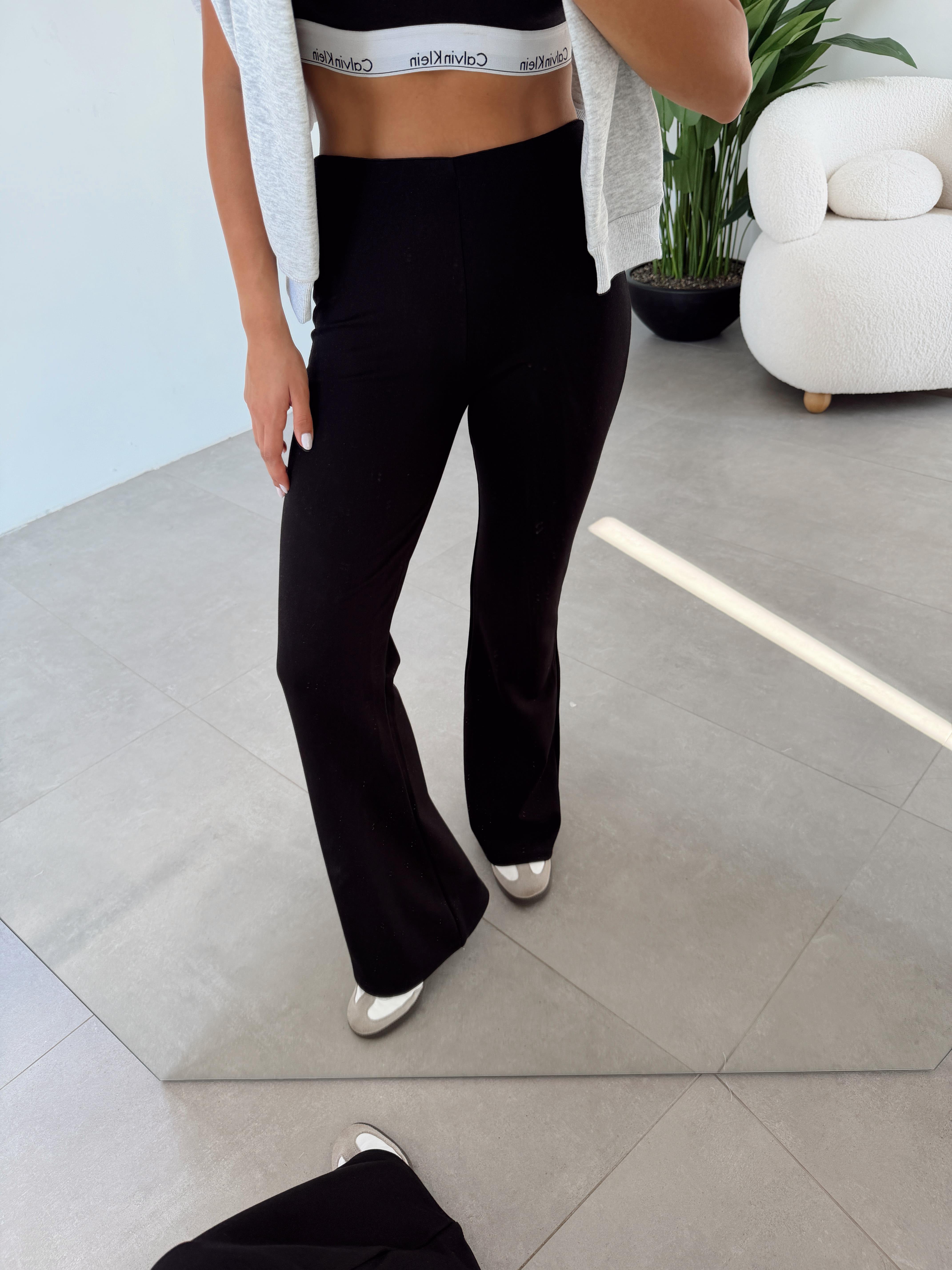 Siyah İspanyol Paça Tayt