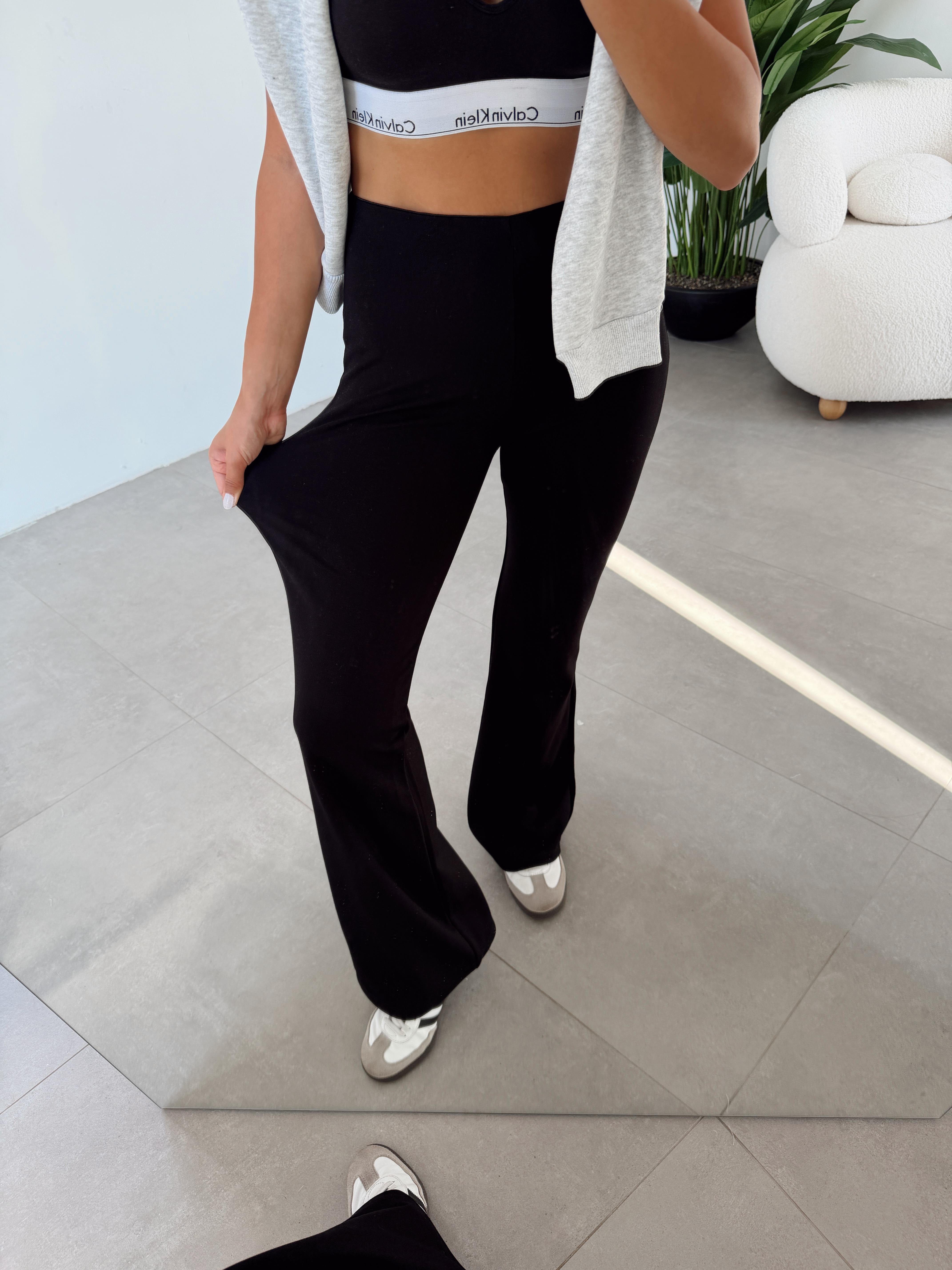 Siyah İspanyol Paça Tayt