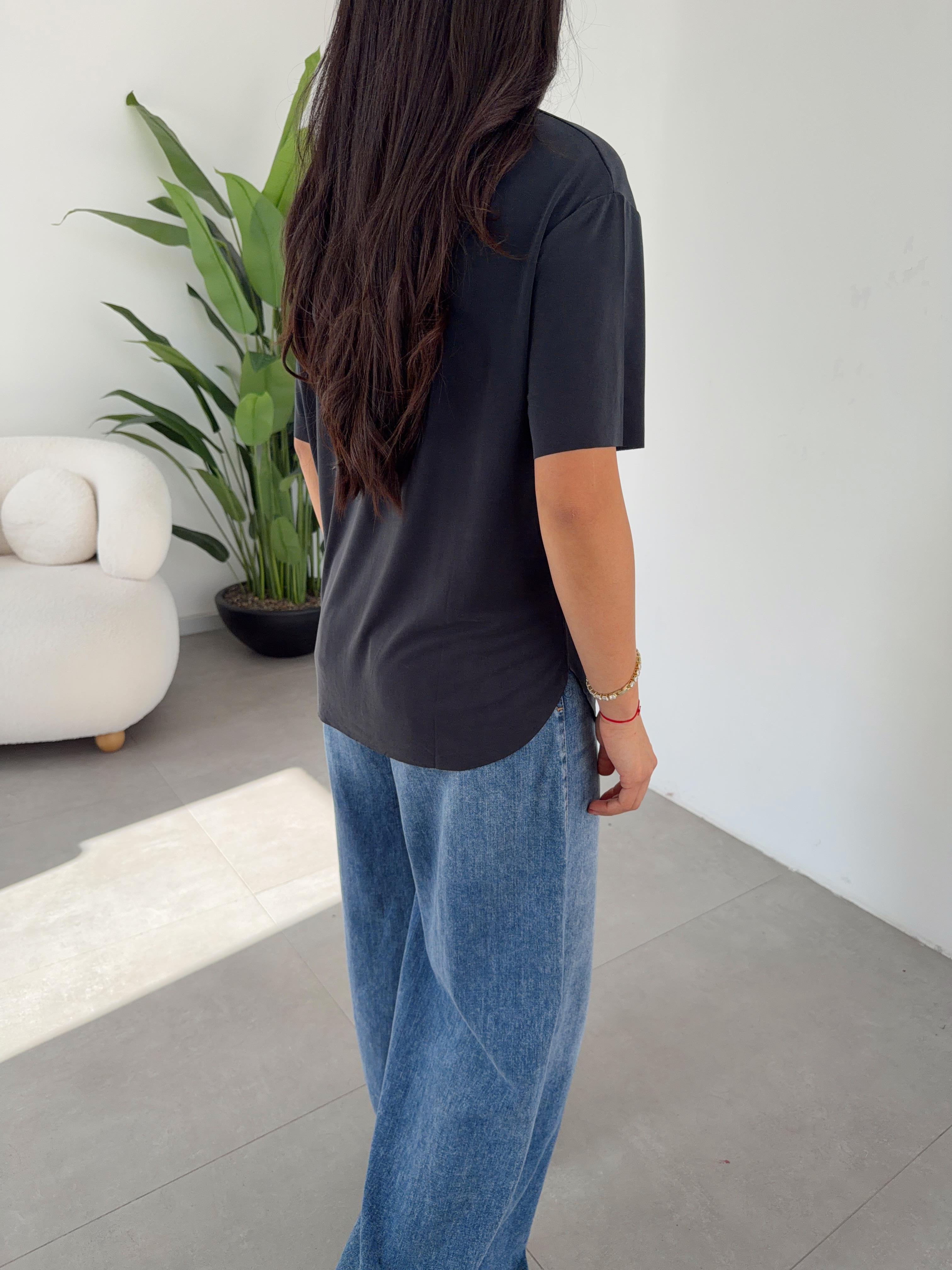 Siyah Modal Tshirt