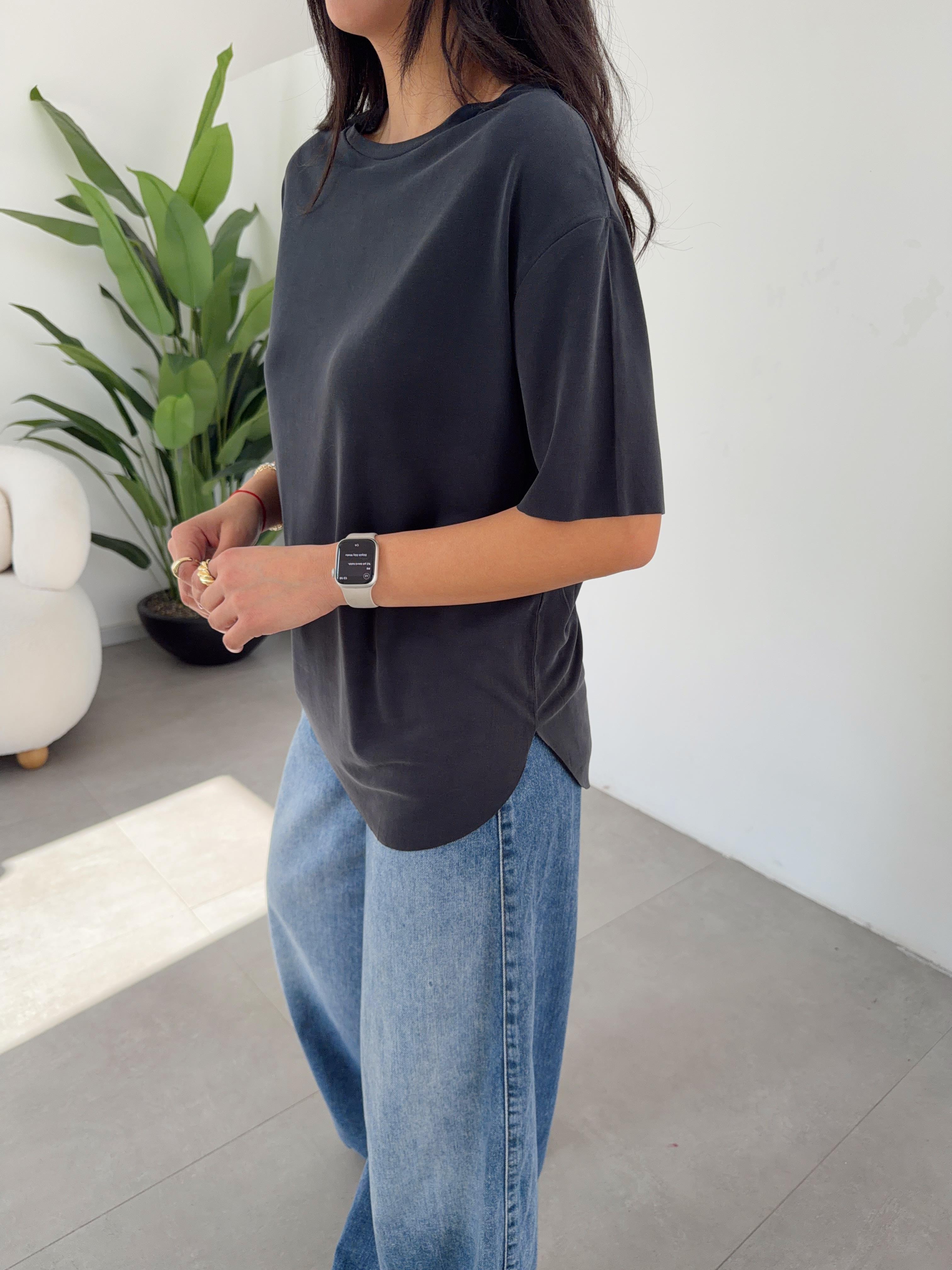 Siyah Modal Tshirt