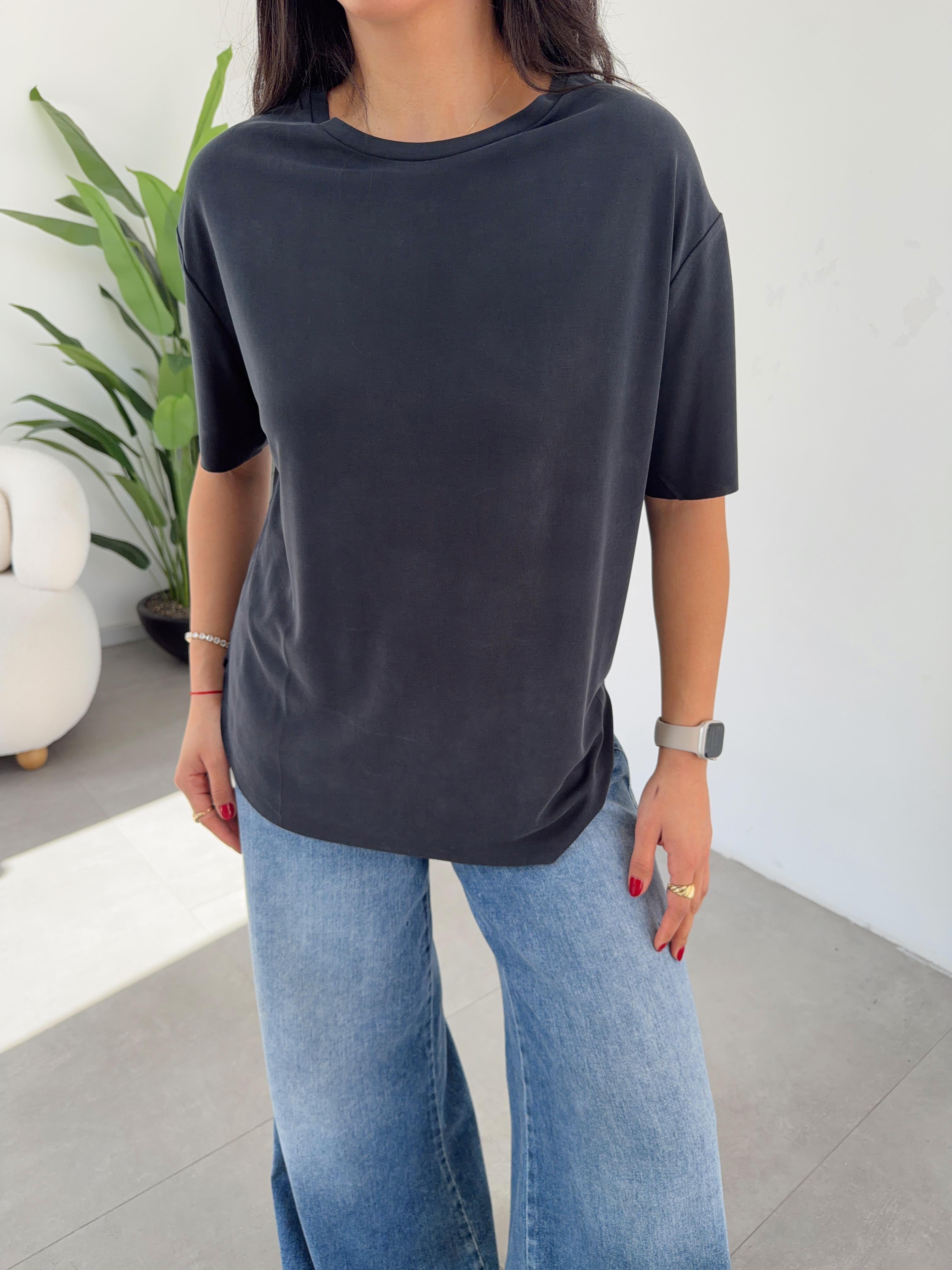 Siyah Modal Tshirt