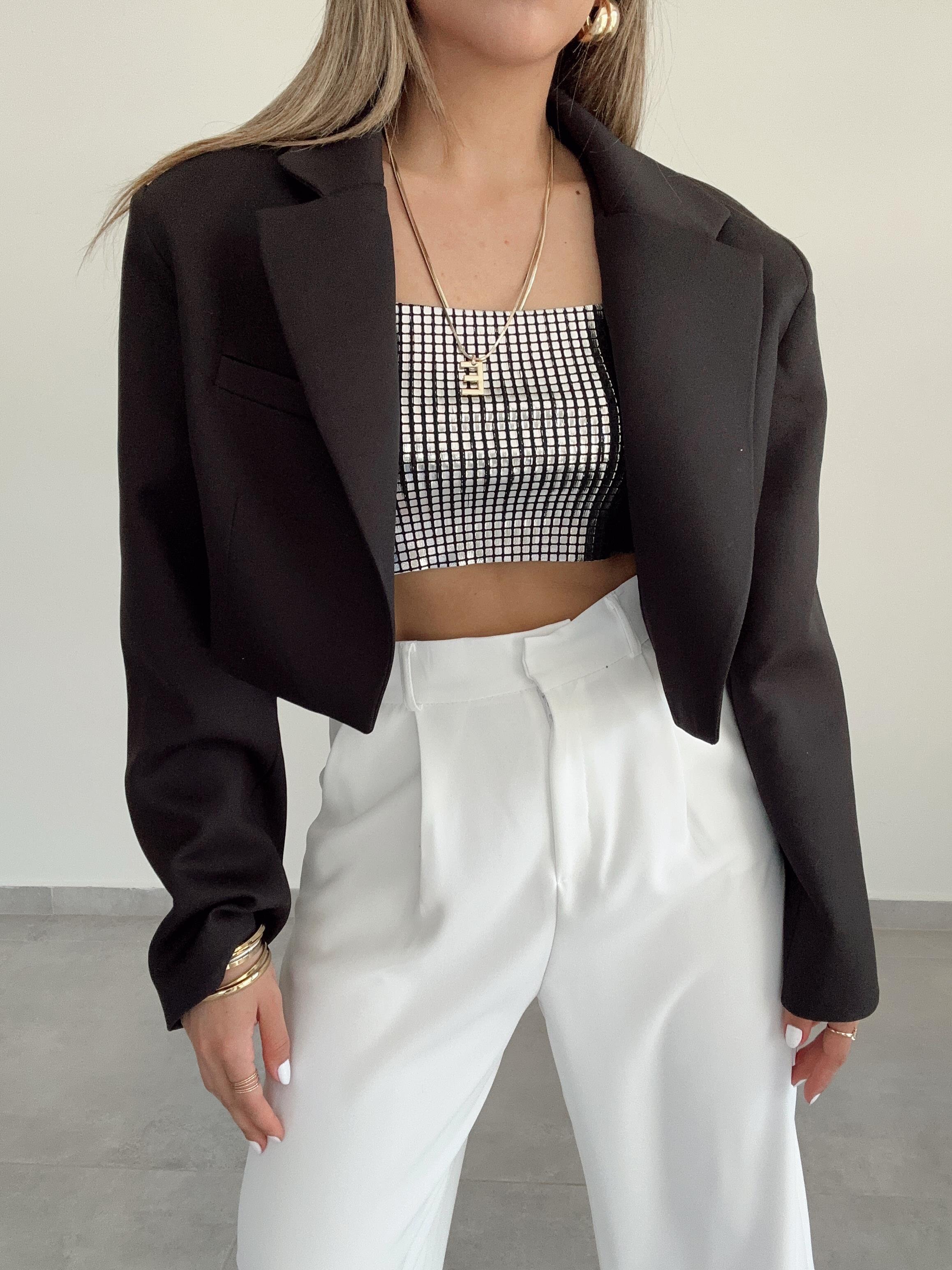 Siyah Parlak Baskılı Top