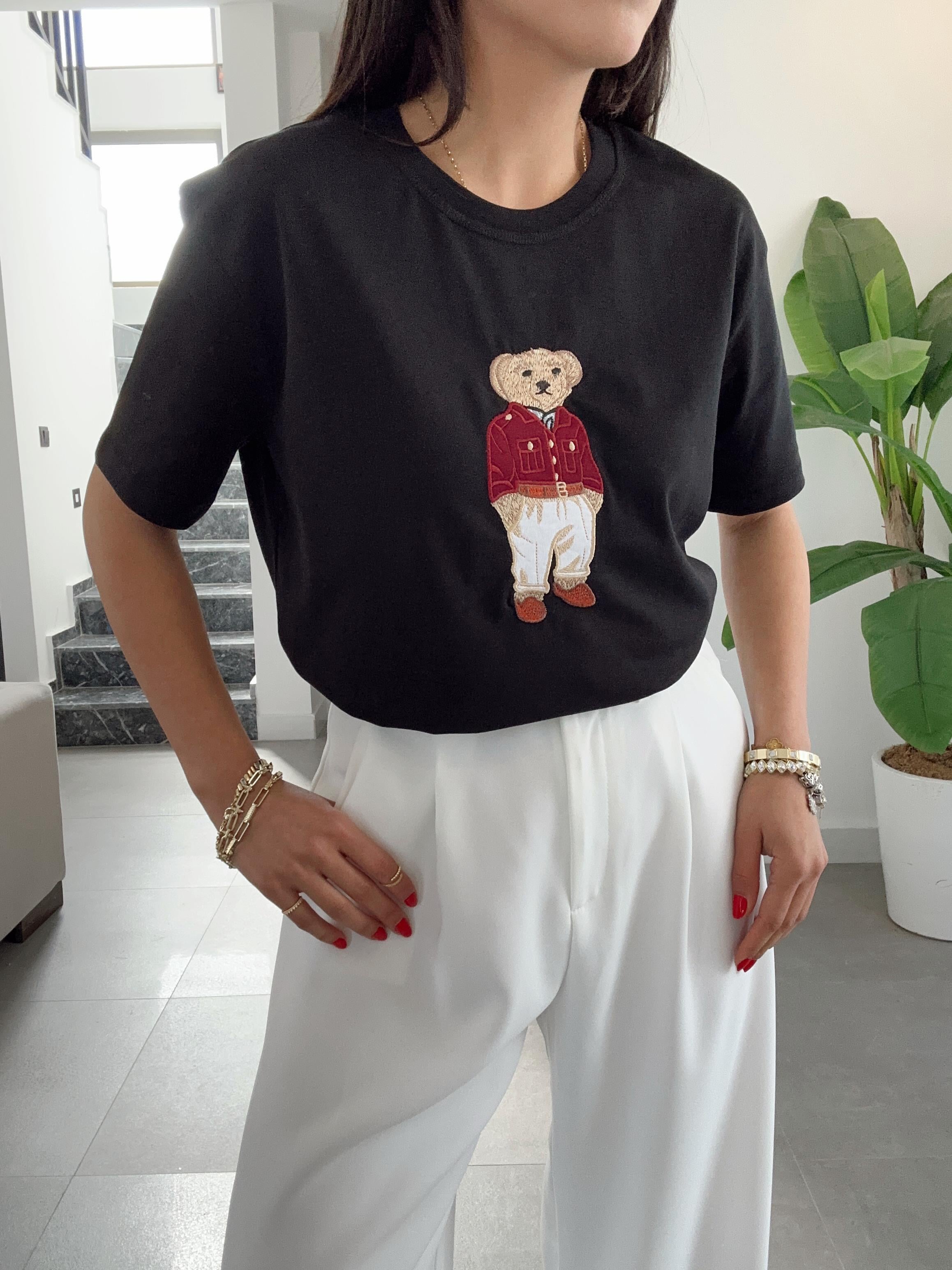 Siyah Teddy Basic Tişört