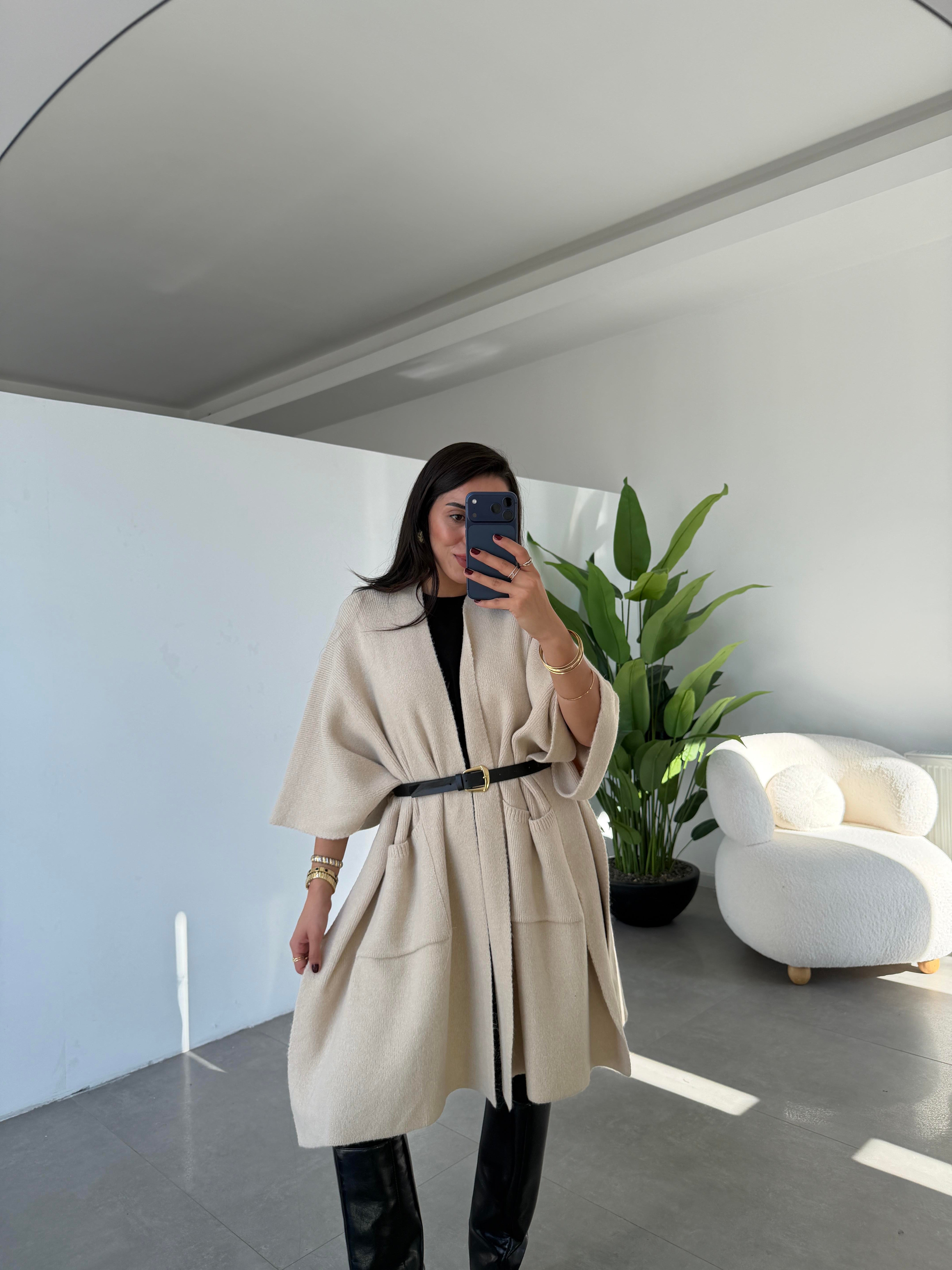 Taş Cepli Triko Panço