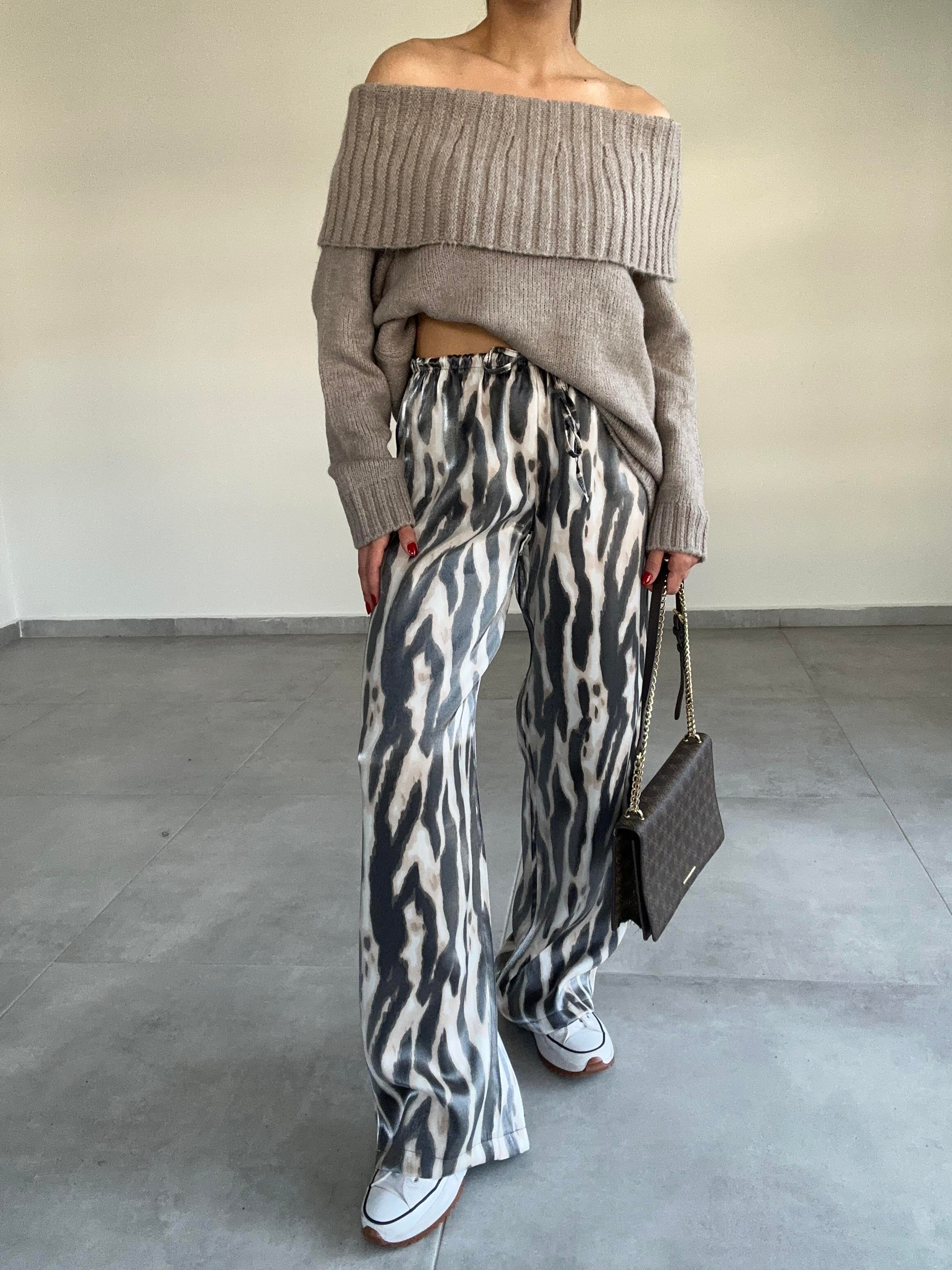 Taş Desenli Pantolon