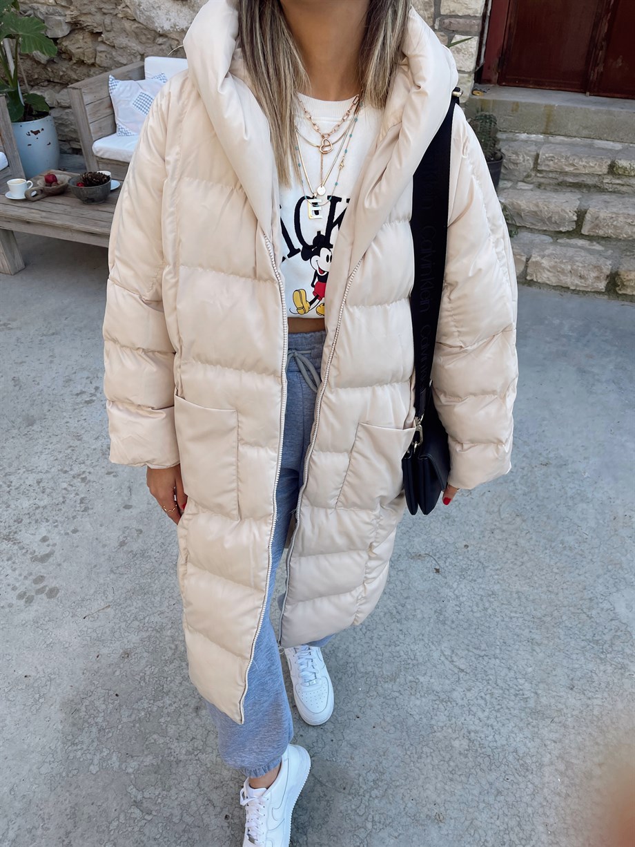 Taş Uzun Şişme Mont