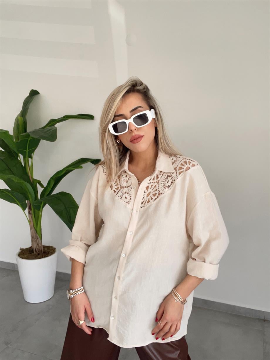 Tasarım Bej Gömlek