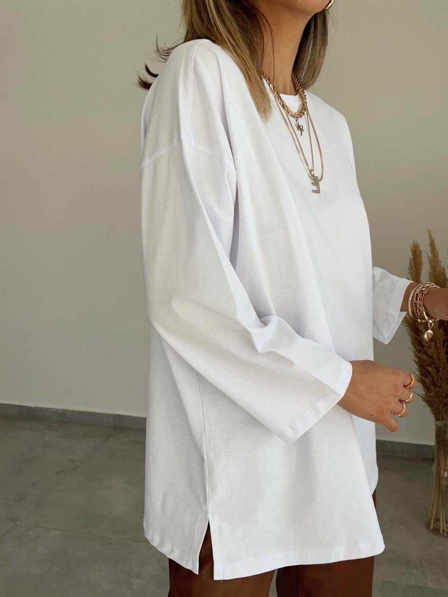 Uzun Kol Basic Beyaz