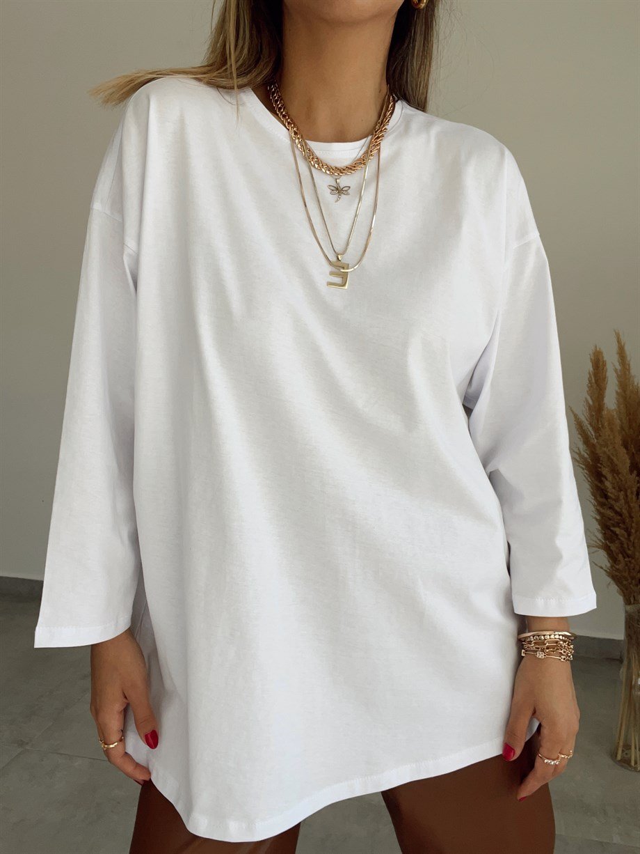 Uzun Kol Basic Beyaz