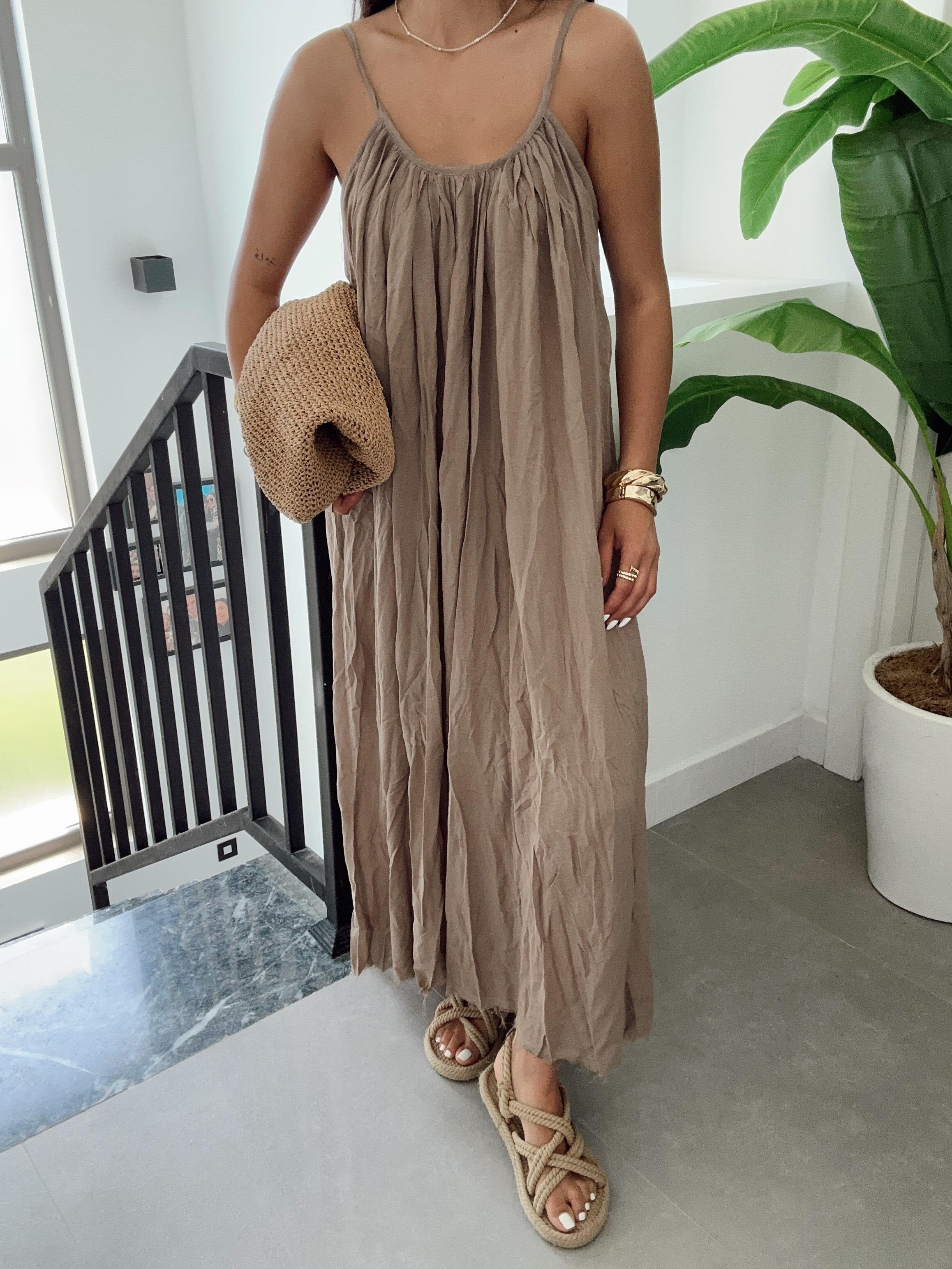 Vizon Askılı Elbise