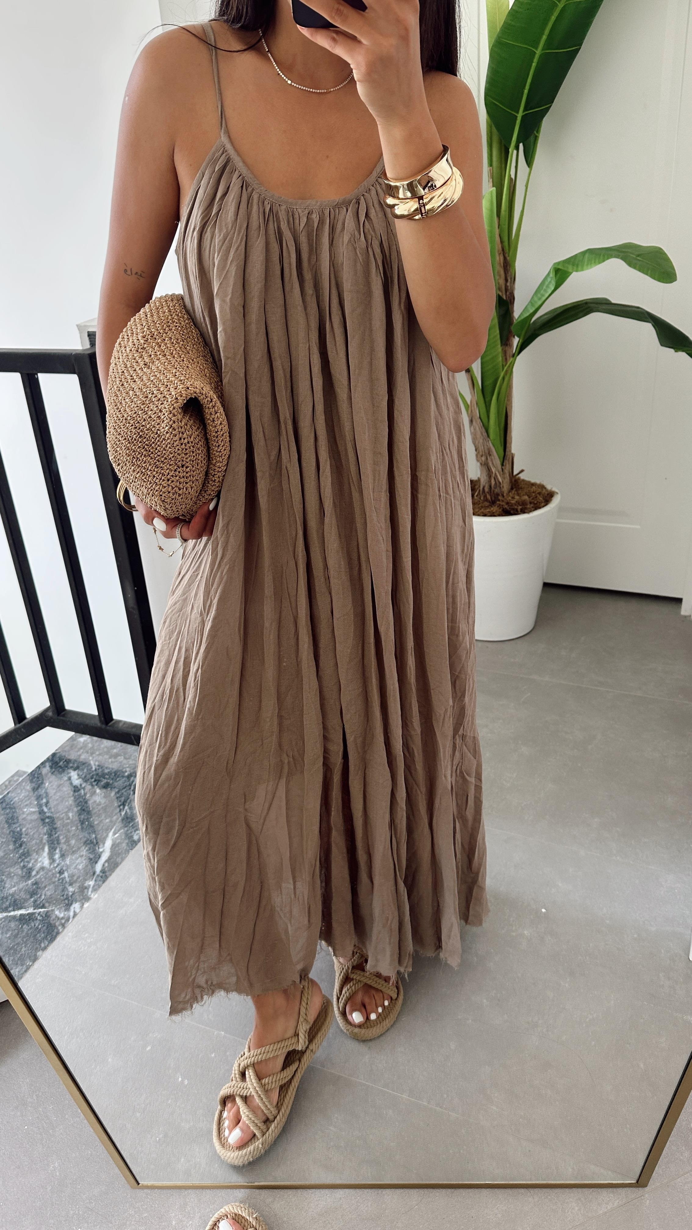 Vizon Askılı Elbise